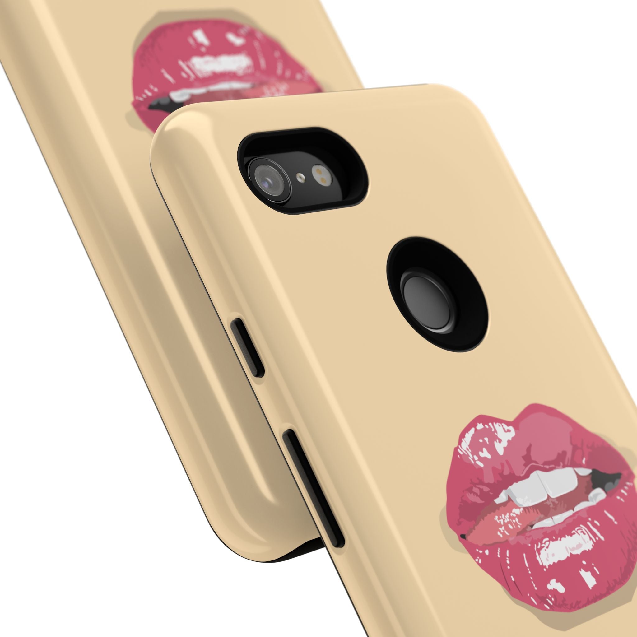 Stylish Phone Case with Lip Print, Trendy Mobile Cover, Fashion Accessory, Gift for Her, Cute Cell Phone Case