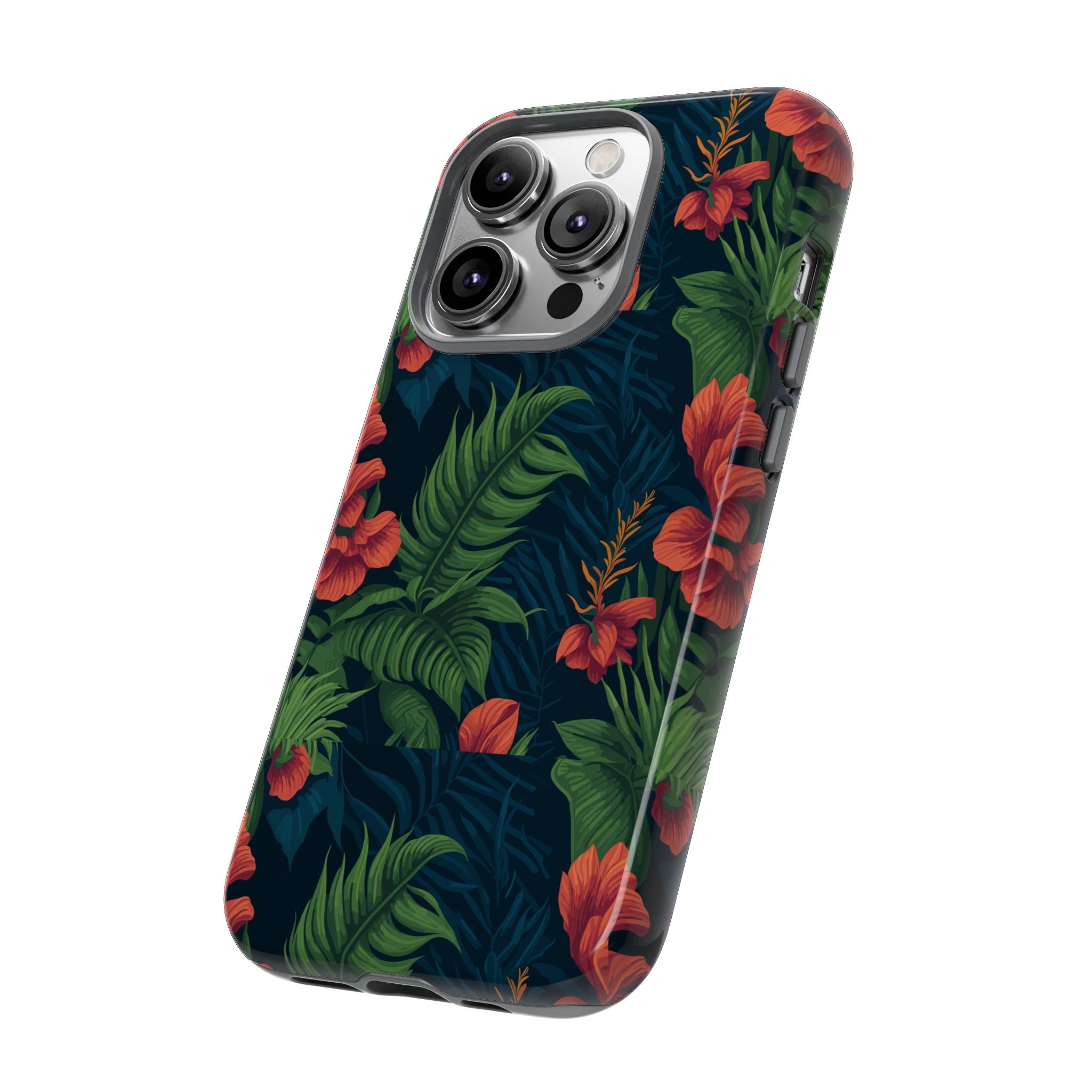 Tropical Phone Case with Floral Design, Eco-Friendly Protection for Summer Vibes, Ideal Gift for Nature Lovers, Vibrant Background