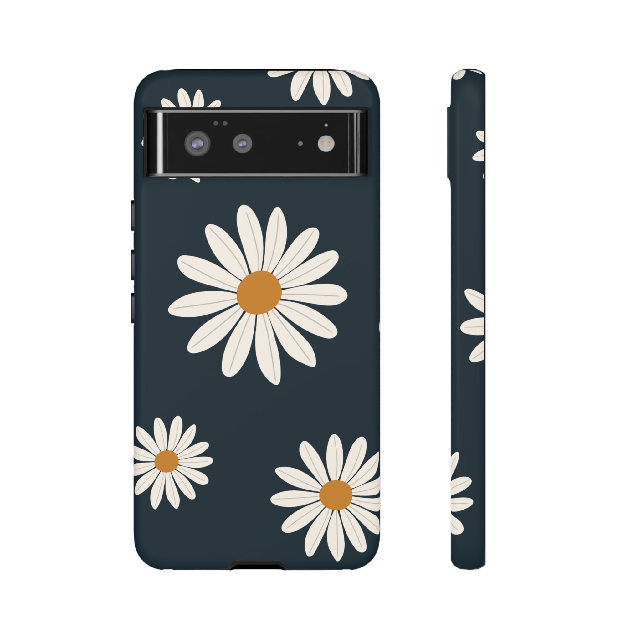 Daisy Phone Case, Floral Phone Cover, Tough Phone Case, Gift for Flower Lovers, Smartphone Accessory, Spring Design
