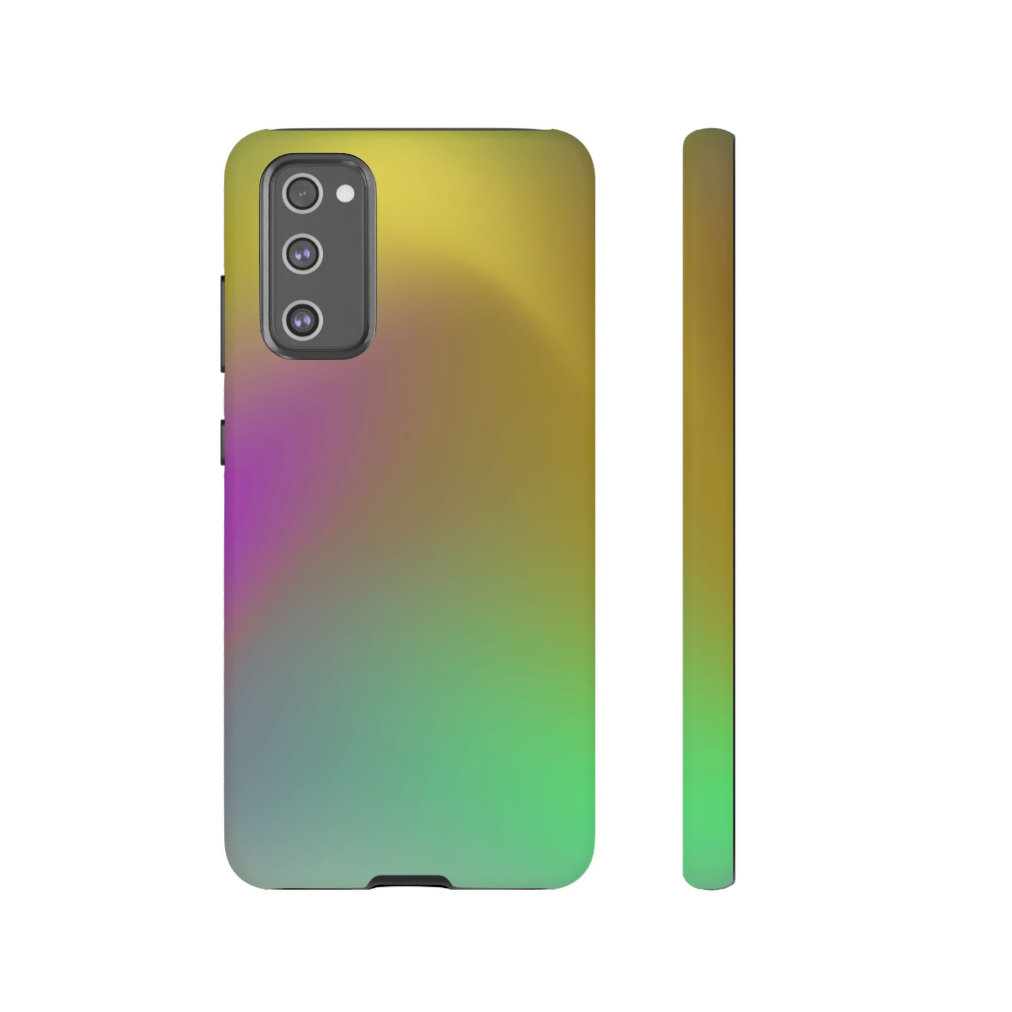 Vibrant Phone Case, Tough Cases, Colorful Phone Cover, Durable Mobile Case, Yellow Green Gradient Design