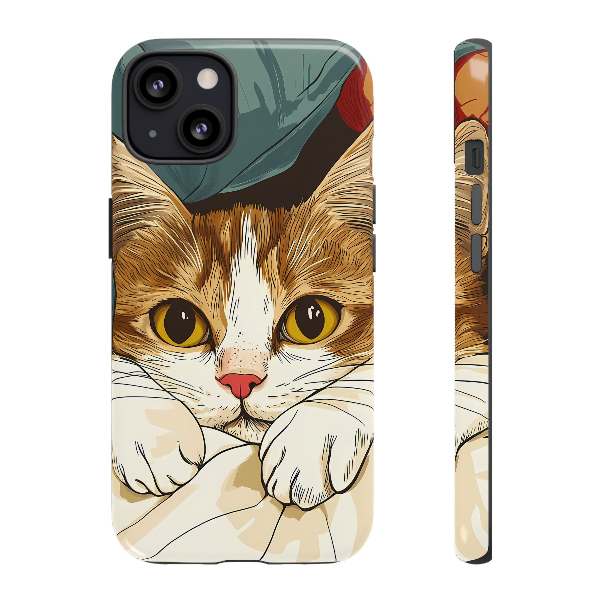 Cute Cat Phone Case - Ideal for Cat Lovers, Pet Owners, Birthday Gifts, Smartphone Accessories, Funny Pet Humor