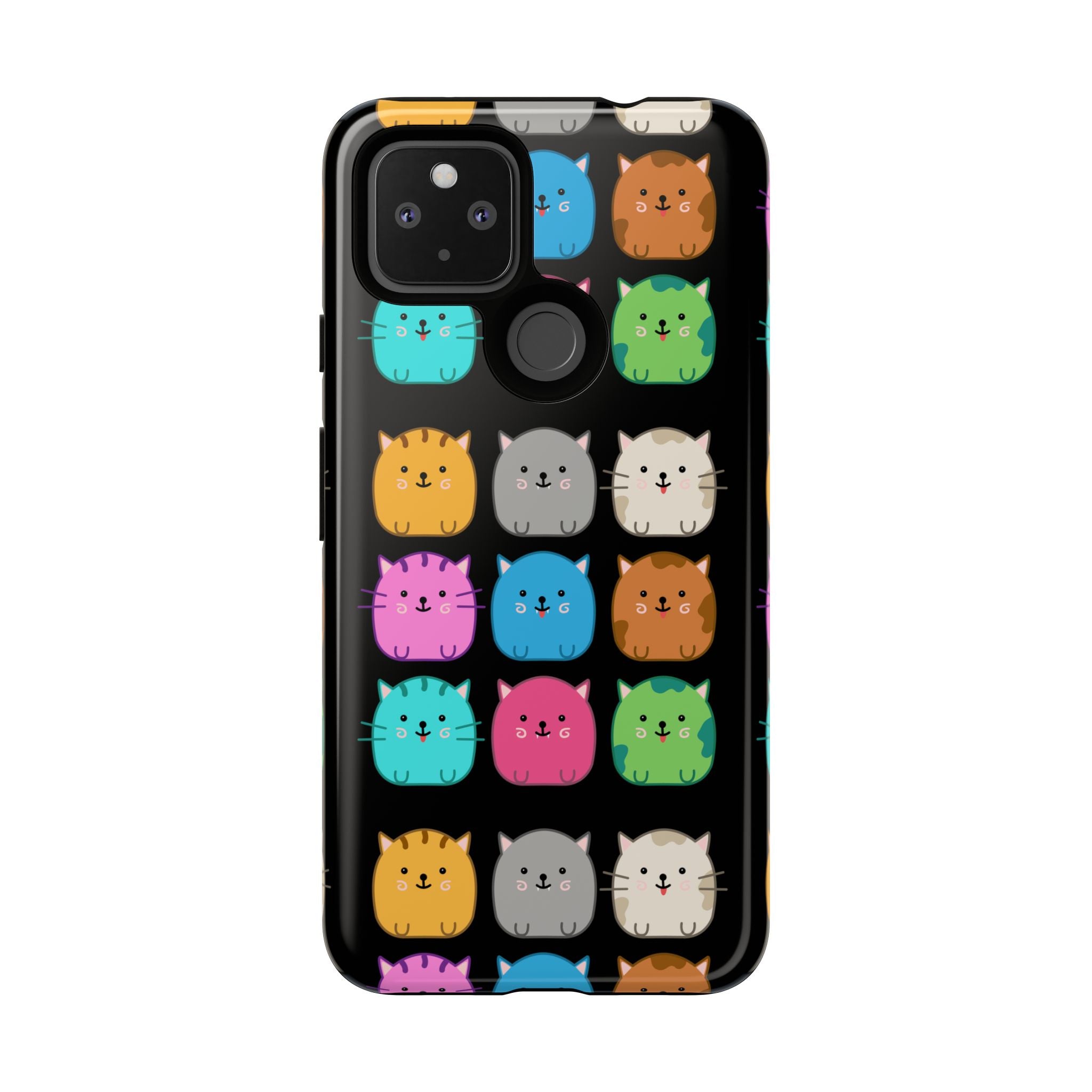 Cute Cat Phone Case, Kawaii Animal Lover Gift, Tough Phone Cover for Kids and Adults, Fun Cat Designs for Birthdays, Pet Lovers