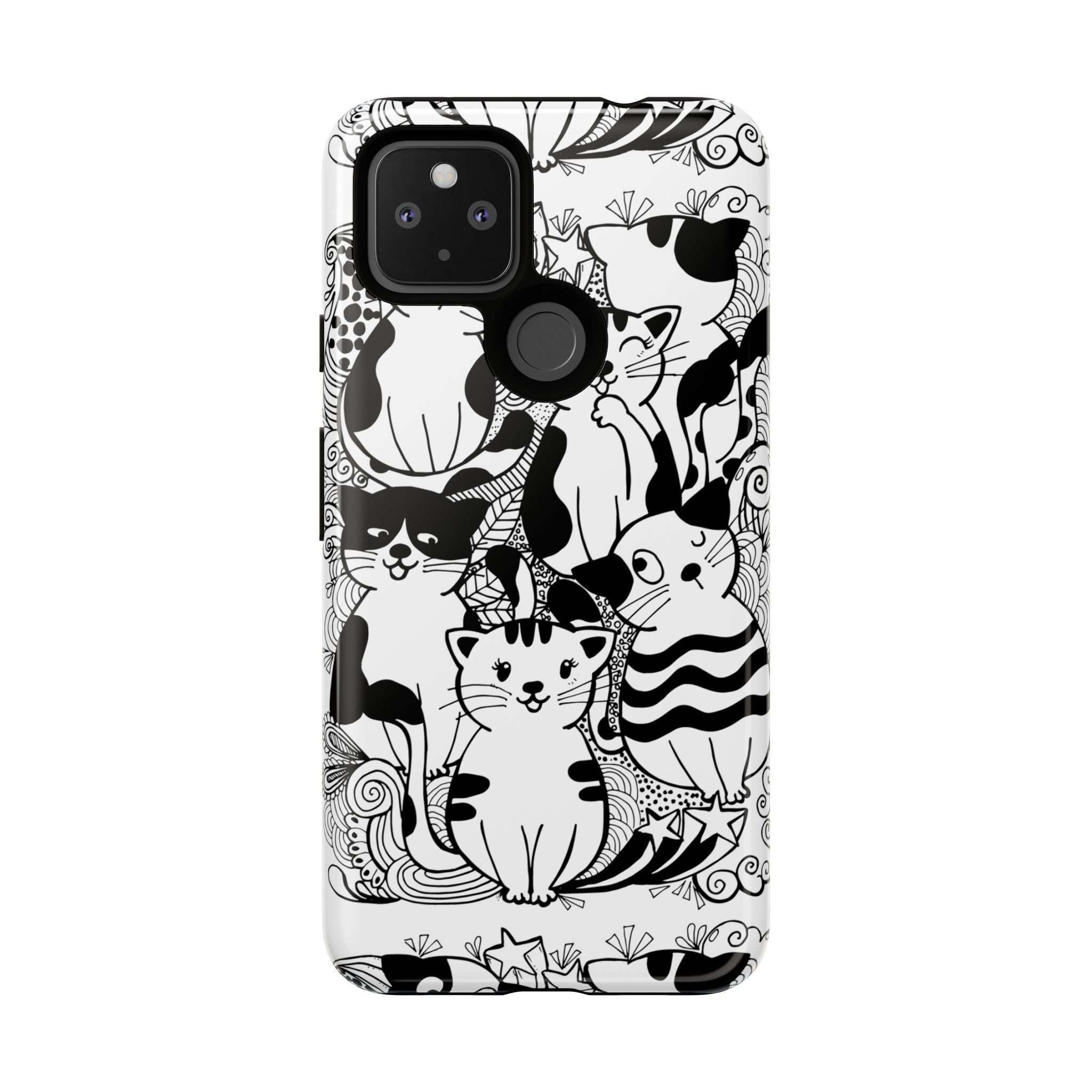 Cat-Themed Phone Case, Cute Cat Art, Pet Lover Gift, Birthday Present, Unique Cat Decor, Fun Tech Accessories, Animal Lover Case