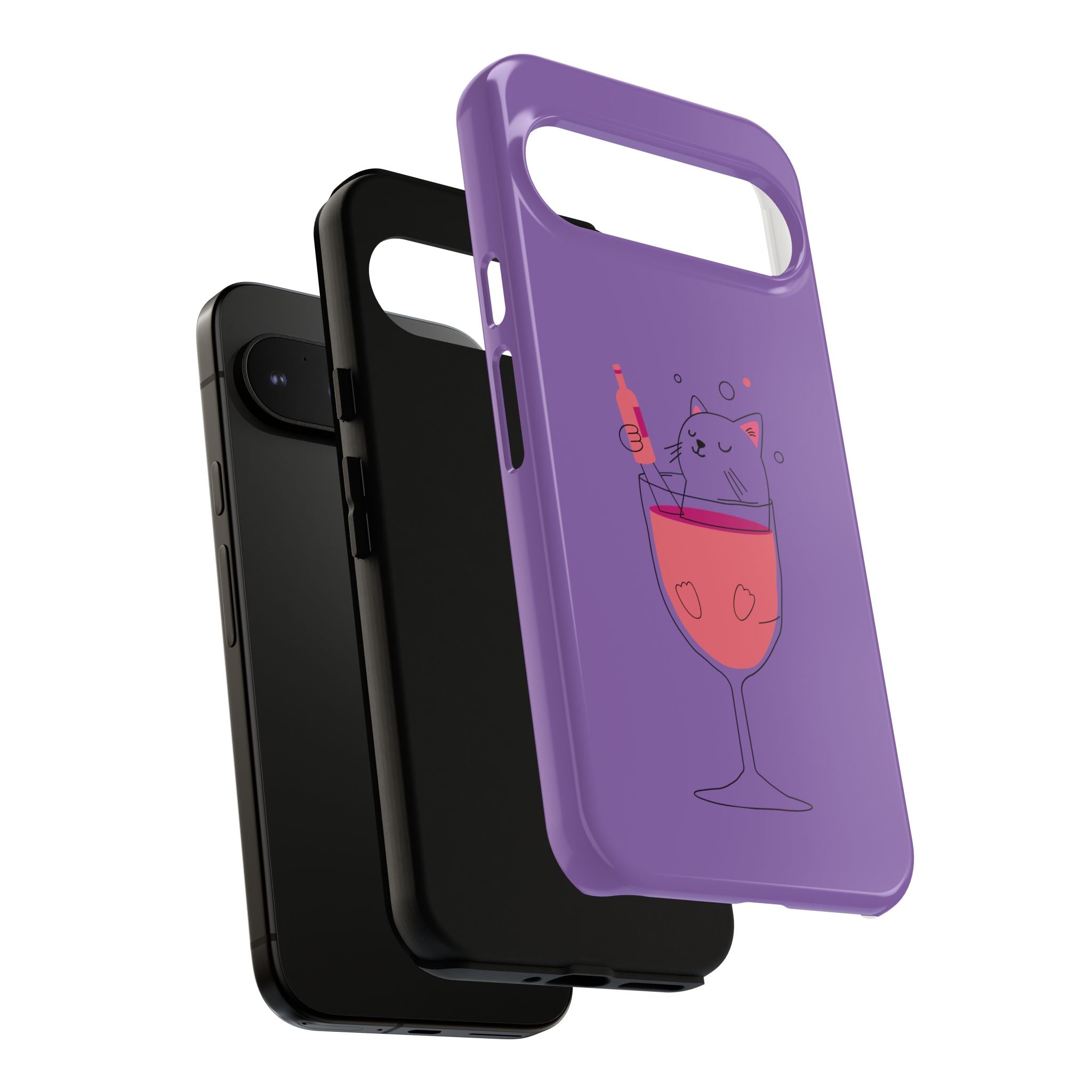 Cute Cat Phone Case, Fun Gift for Cat Lovers, Colorful Phone Cover, Pet Lover Accessory, Unique Cat Themed Case
