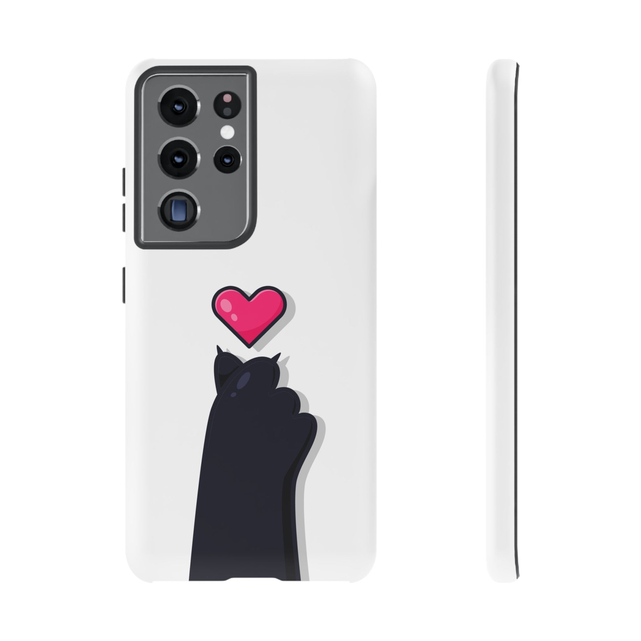 Cute Cat Love Phone Case, Tough Cell Phone Cover, Animal Lover Gifts, Pet Parent Accessories, Valentine's Day Essentials