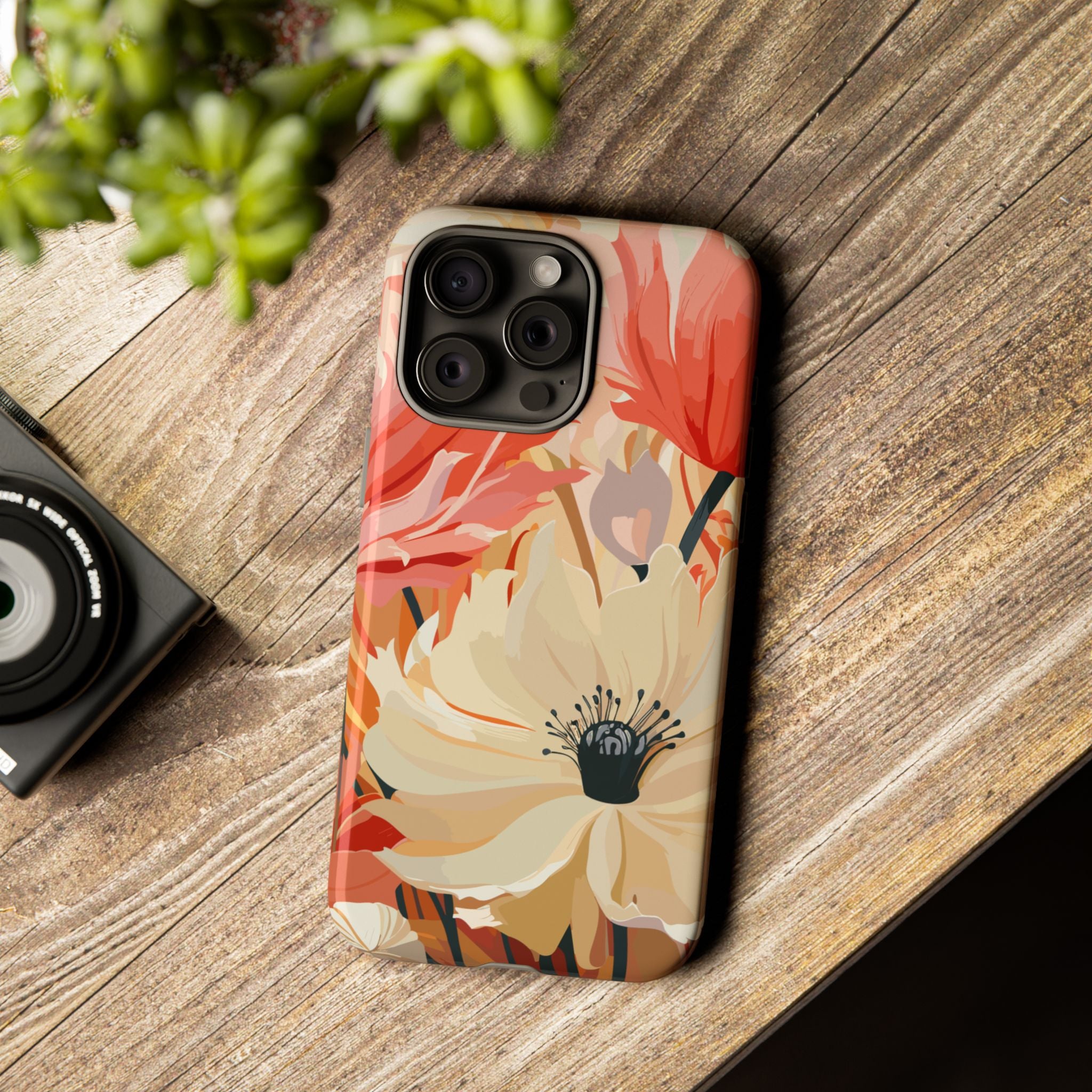 Floral Phone Case, Tough Protective Cover for Floral Lovers, Perfect Gift for Friends, Spring Celebration, Art Lovers Gift