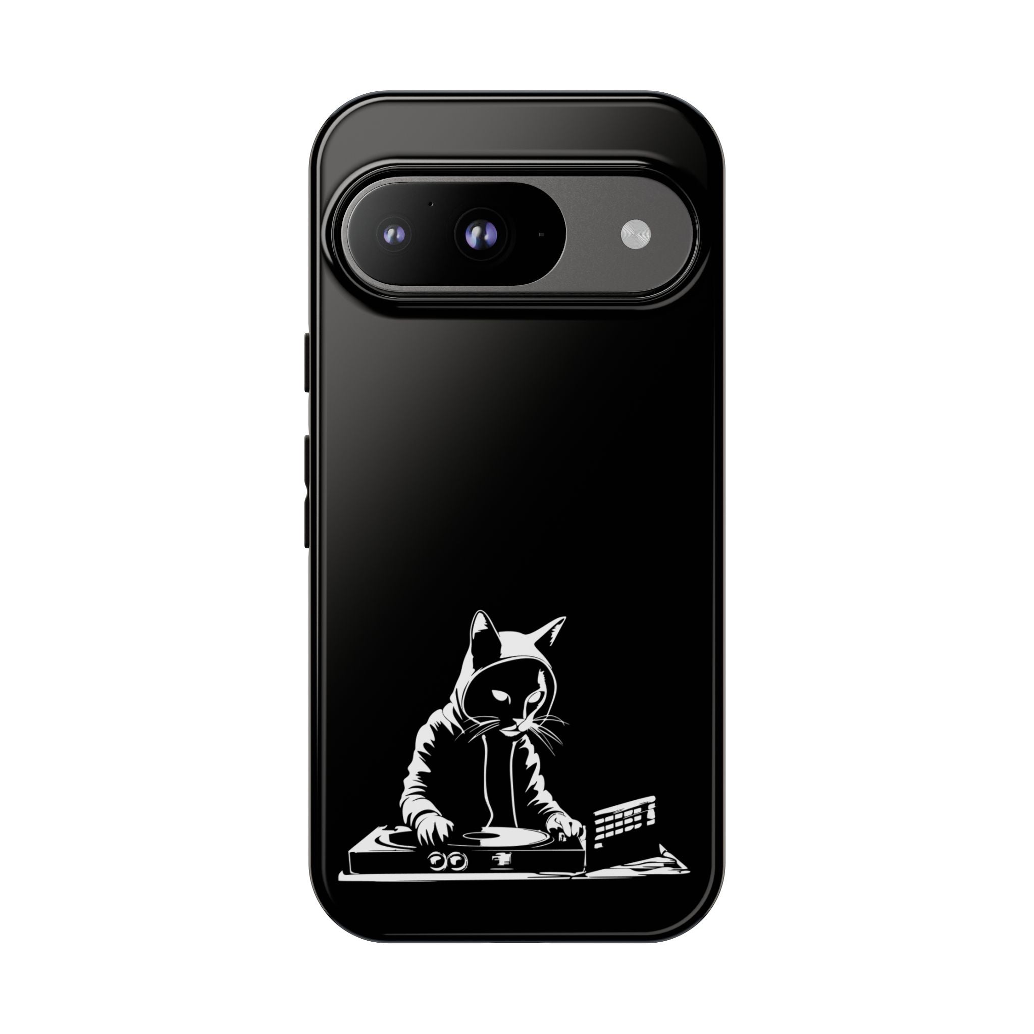 Cat DJ Phone Case | Stylish Tough Cases for Music Lovers, Gift for Cat Owners, Unique Phone Accessory, Cool Tech Gear