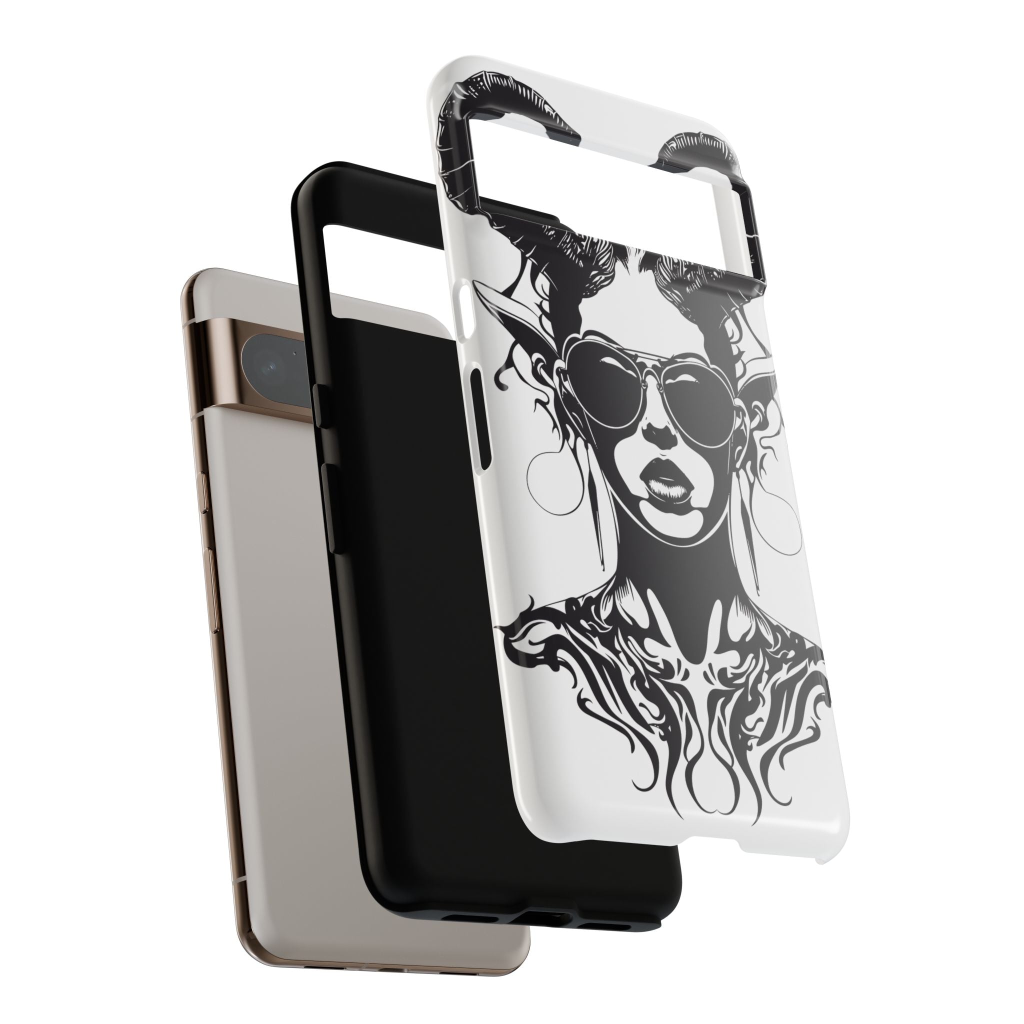 Tough Cases: Stylish Phone Case with Edgy Design, Protective Cover, Gift for Her, Trendy Accessories, Unique Art, Holiday Present