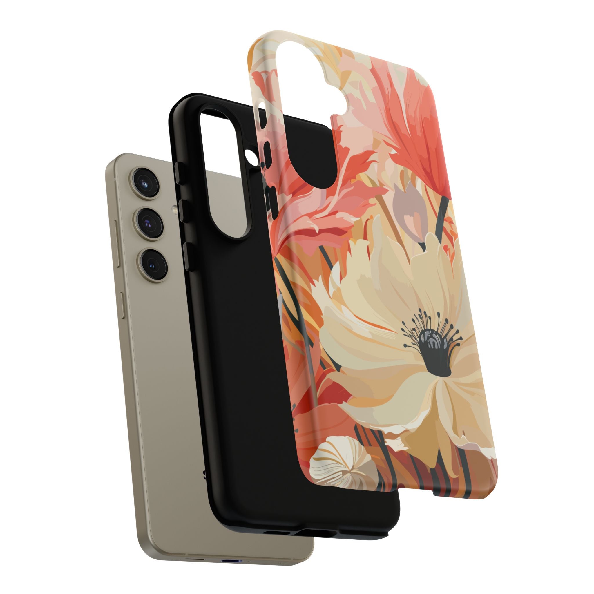Floral Phone Case, Tough Protective Cover for Floral Lovers, Perfect Gift for Friends, Spring Celebration, Art Lovers Gift