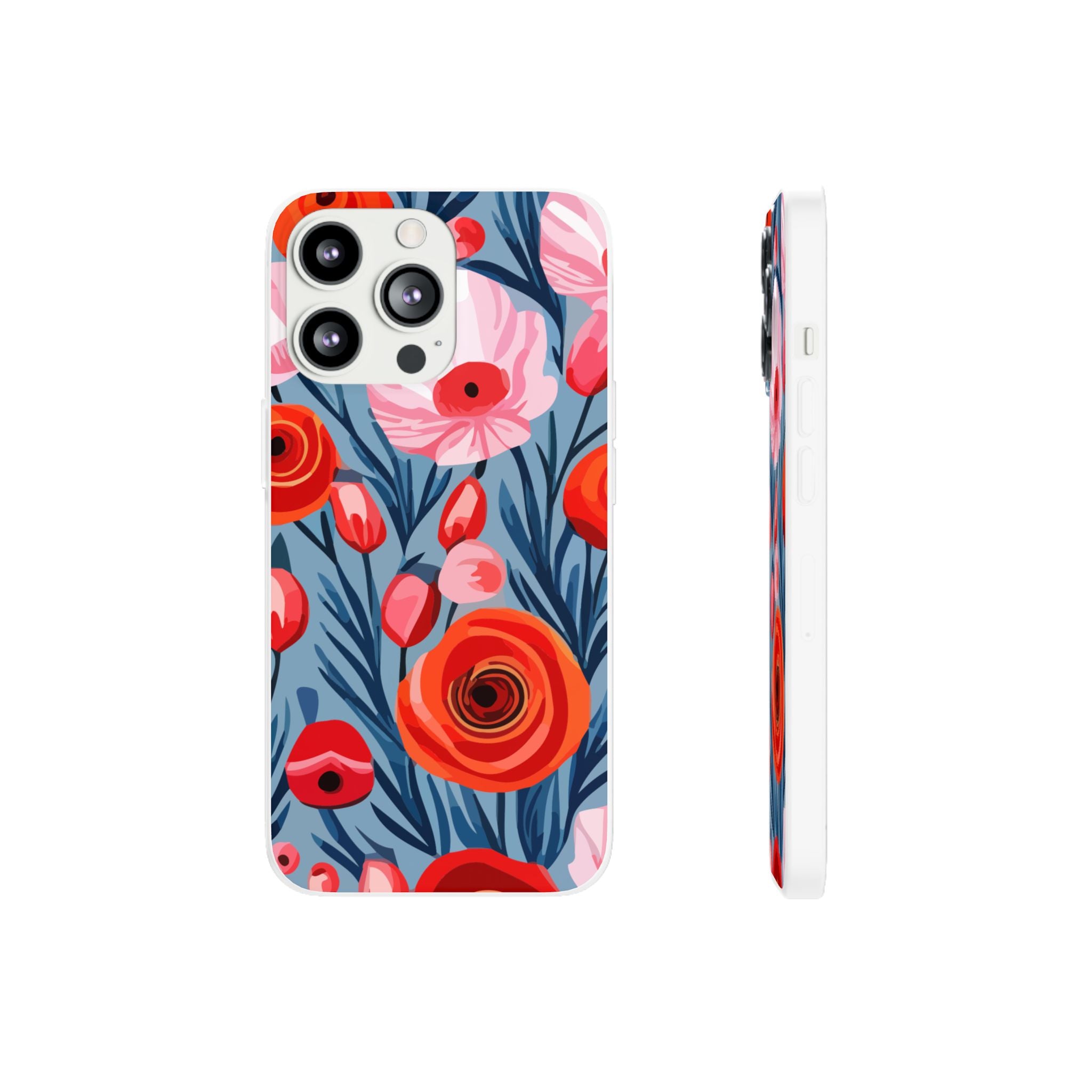 Beautiful Floral Flexi Cases for Phone, Stylish Protective Cover, Gift for Her, Phone Accessories, Floral Design