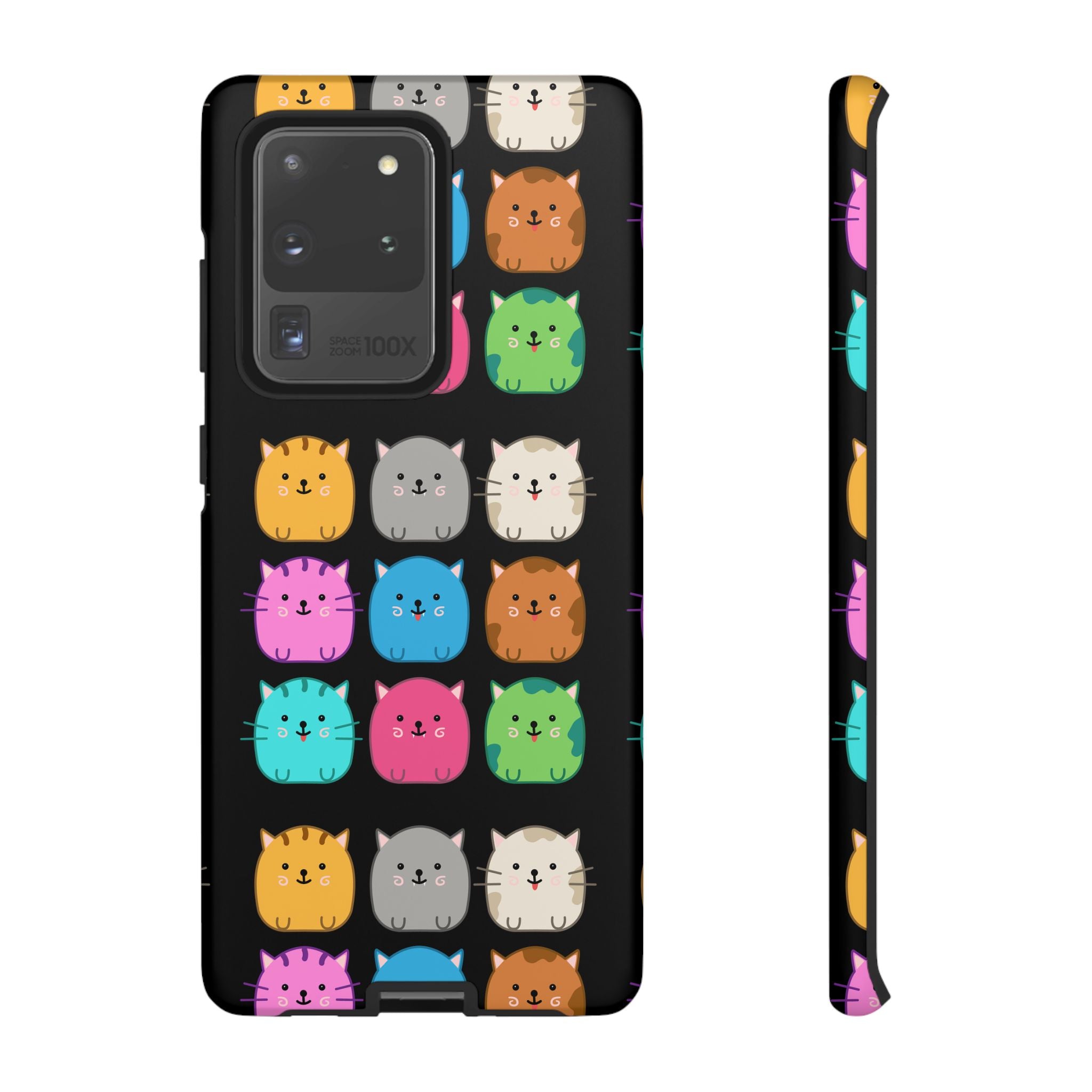 Cute Cat Phone Case, Kawaii Animal Lover Gift, Tough Phone Cover for Kids and Adults, Fun Cat Designs for Birthdays, Pet Lovers