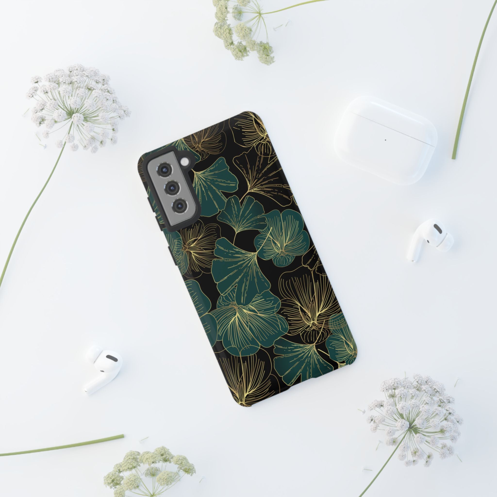 Floral Phone Case - Tough Cases, Protective Cover, Stylish Accessory, Gift for Her, Nature-Inspired Design