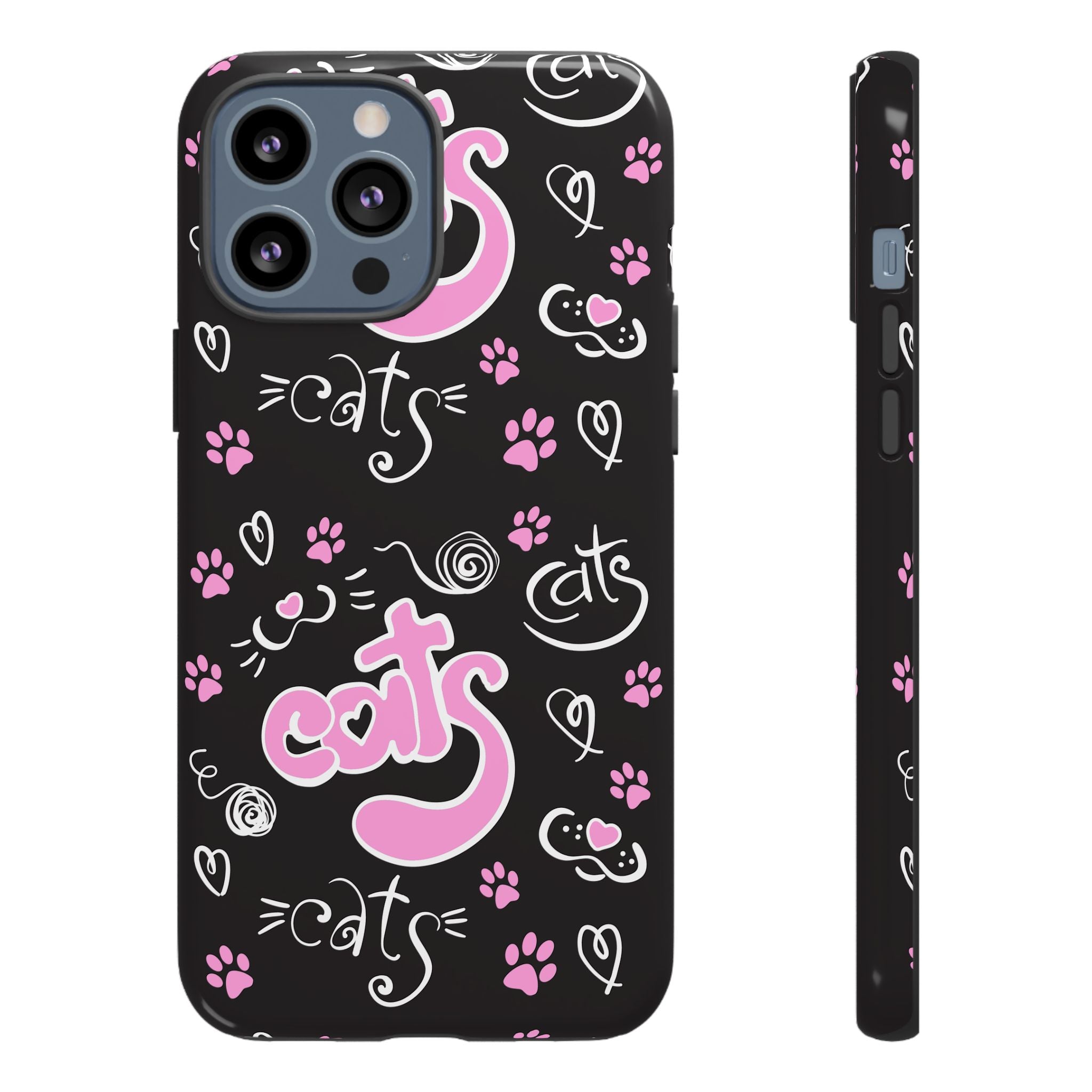 Cute Cat Print Phone Cases, Tough Cases for Cat Lovers, Pet Phone Cover, Gift for Cat Moms, Stylish Phone Accessories