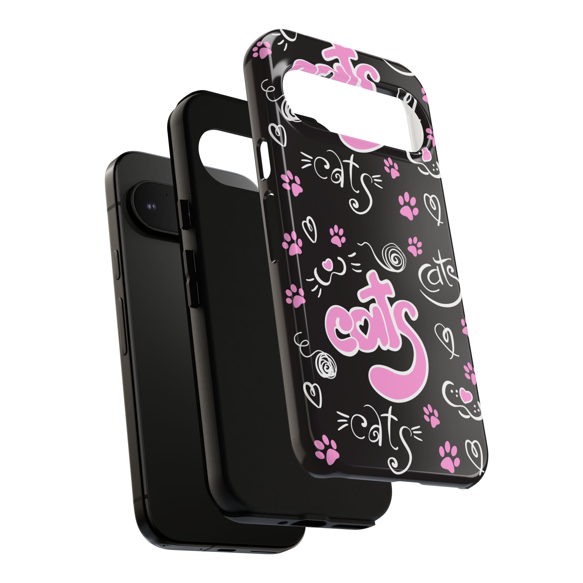 Cute Cat Print Phone Cases, Tough Cases for Cat Lovers, Pet Phone Cover, Gift for Cat Moms, Stylish Phone Accessories