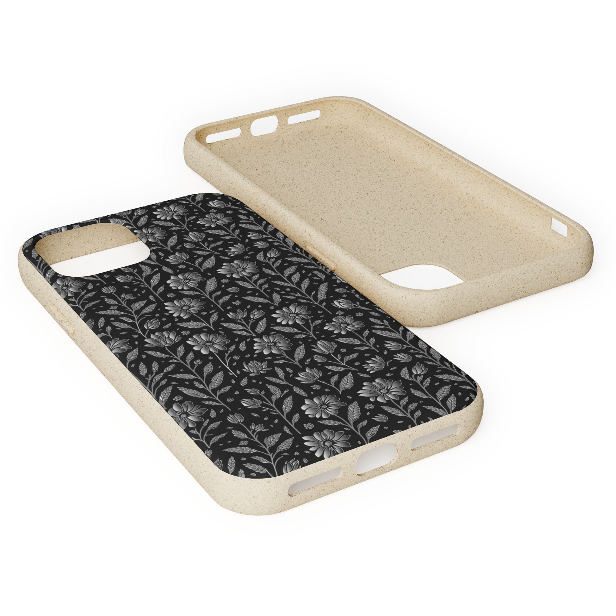 Eco-Friendly Floral Phone Case, Biodegradable iPhone Case, Sustainable Fashion Accessory, Nature Lover Gift, Eco-Conscious Phone Cover