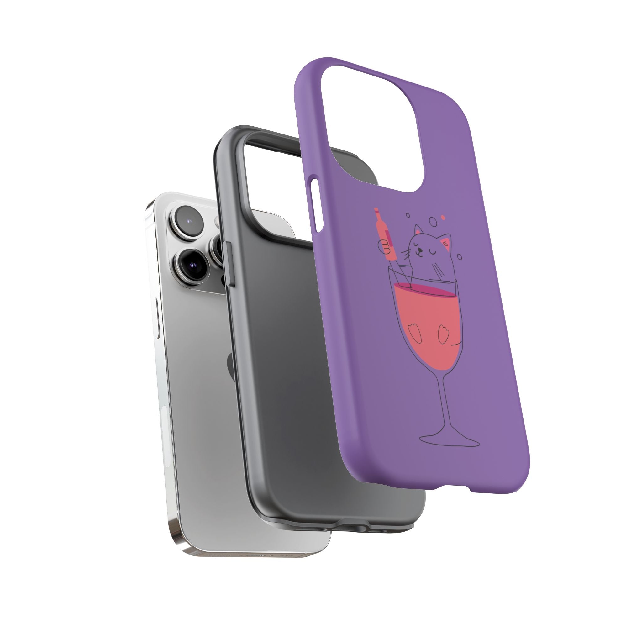 Cute Cat Phone Case, Fun Gift for Cat Lovers, Colorful Phone Cover, Pet Lover Accessory, Unique Cat Themed Case