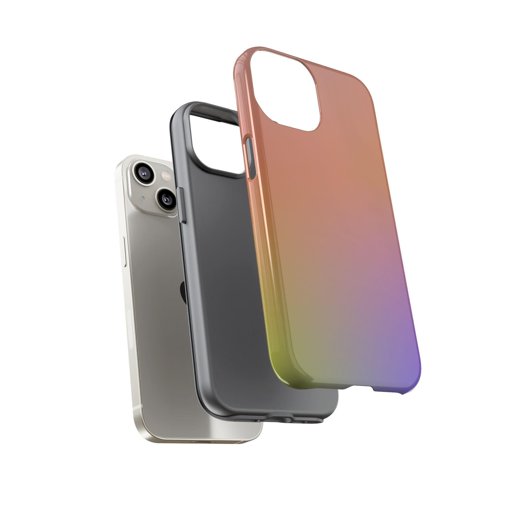 Colorful Gradient Phone Case, Tough Cases for iPhone, Customizable Phone Cover, Trendy Tech Accessory, Gift for Tech Lovers