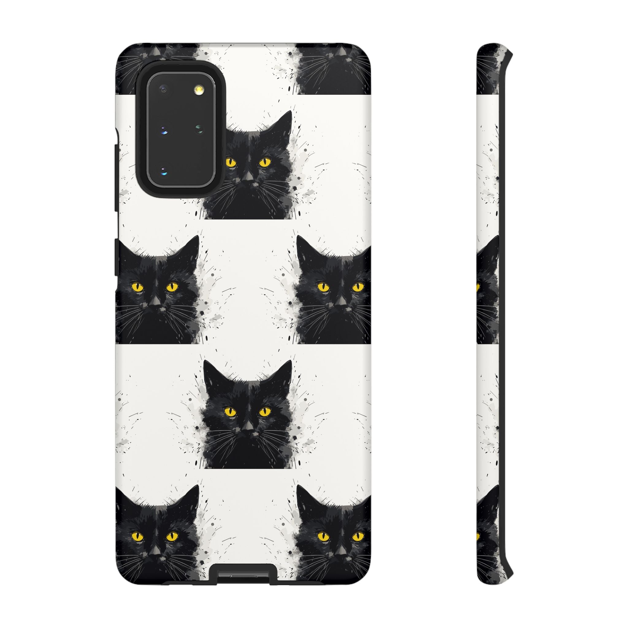 Black Cat Phone Case, Tough Cases, Cat Lover Gift, Unique Design, Halloween, Animal Accessories, Custom Phone Cover