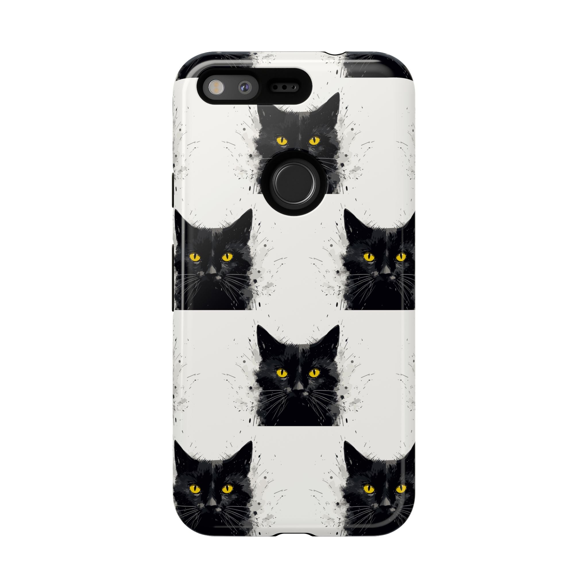 Black Cat Phone Case, Tough Cases, Cat Lover Gift, Unique Design, Halloween, Animal Accessories, Custom Phone Cover