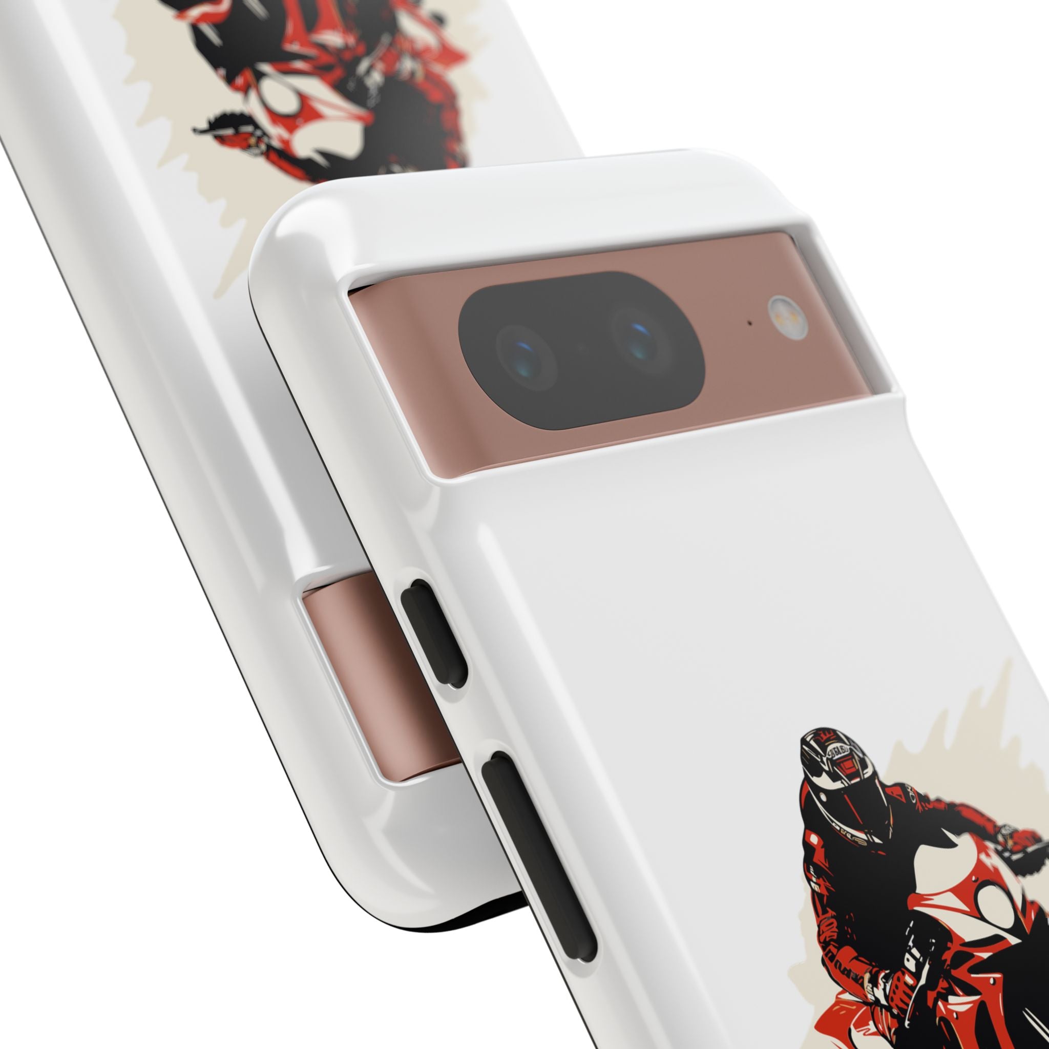 Motorcycle Phone Case, Tough Cases for Riders, Biker Accessory, Gifts for Motorcyclists, Red Bike Design