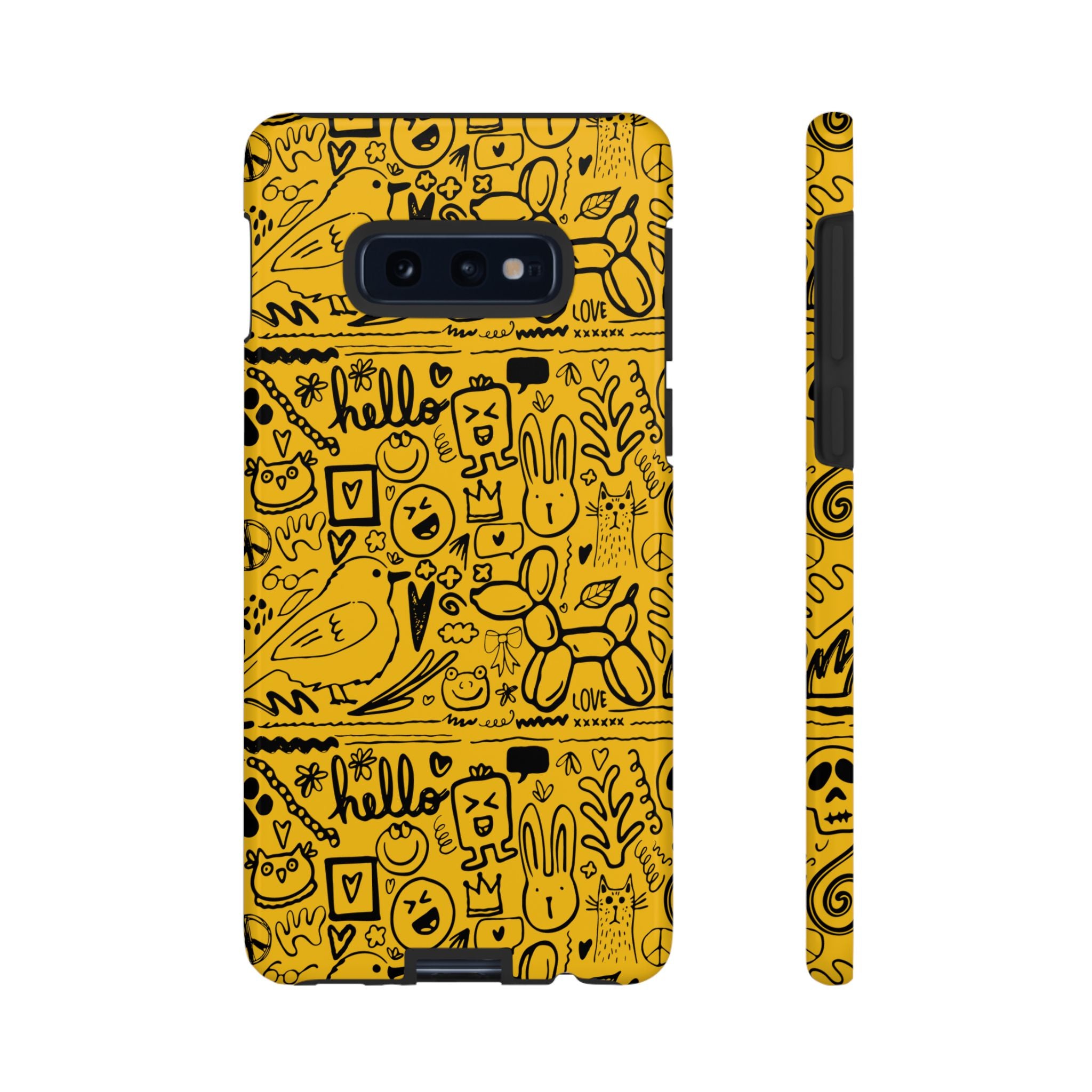 Vibrant Phone Case, Cute Yellow Floral iPhone Cover, Stylish Tough Case, Fun Phone Accessory, Perfect Gift for Teens