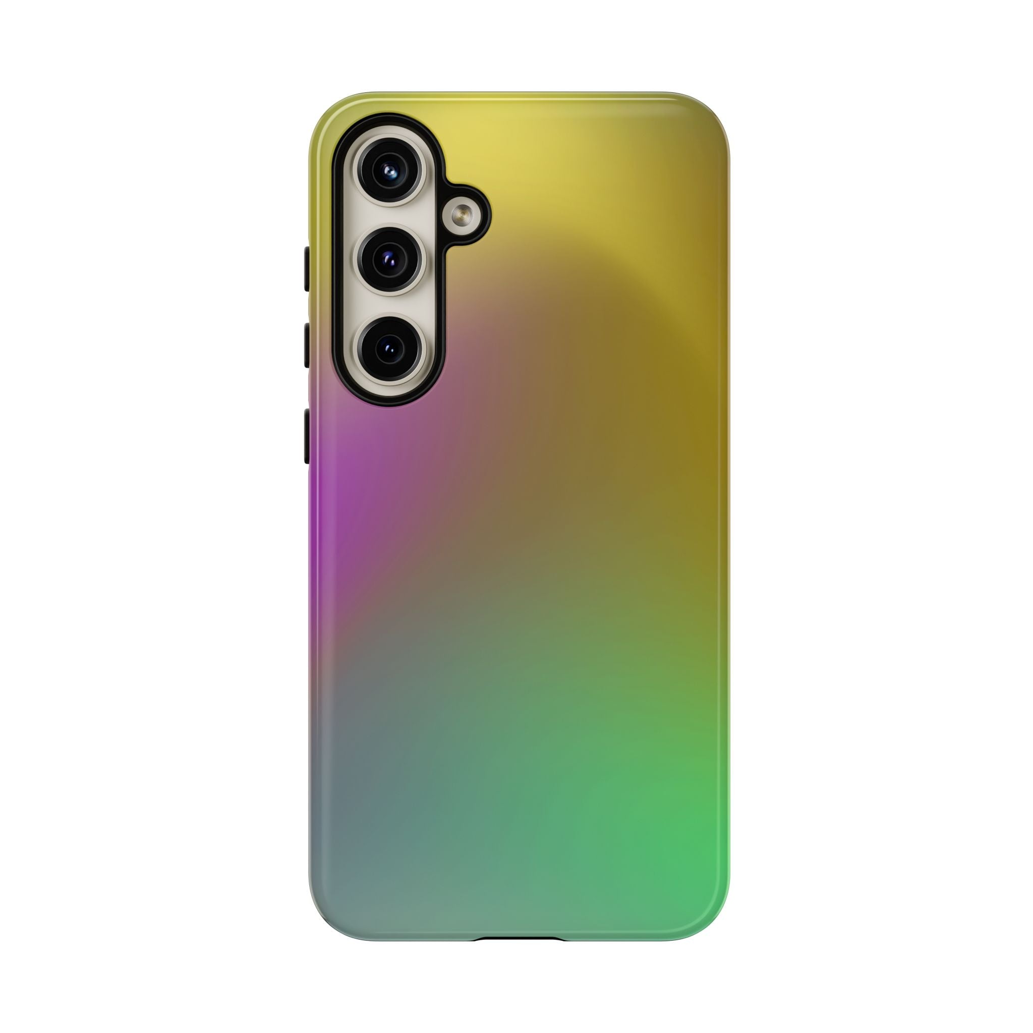 Vibrant Phone Case, Tough Cases, Colorful Phone Cover, Durable Mobile Case, Yellow Green Gradient Design