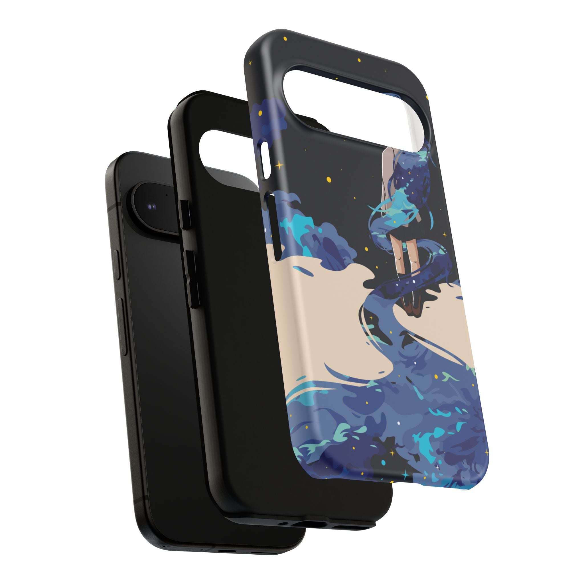 Galaxy-Inspired Phone Case, Celestial Design, Tough Phone Cover, Gift for Space Lovers, Artsy Accessories, Unique Merchandise