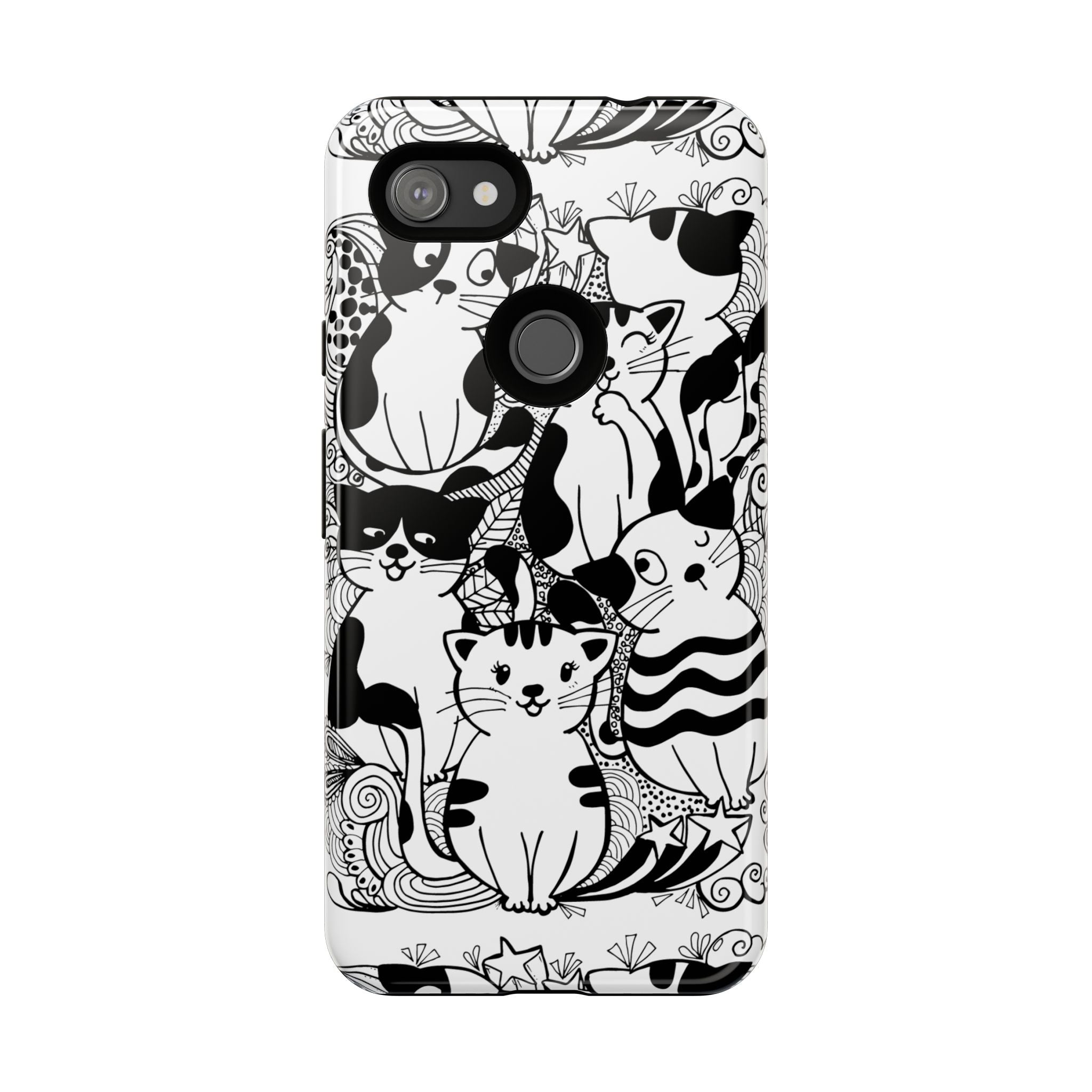Cat-Themed Phone Case, Cute Cat Art, Pet Lover Gift, Birthday Present, Unique Cat Decor, Fun Tech Accessories, Animal Lover Case