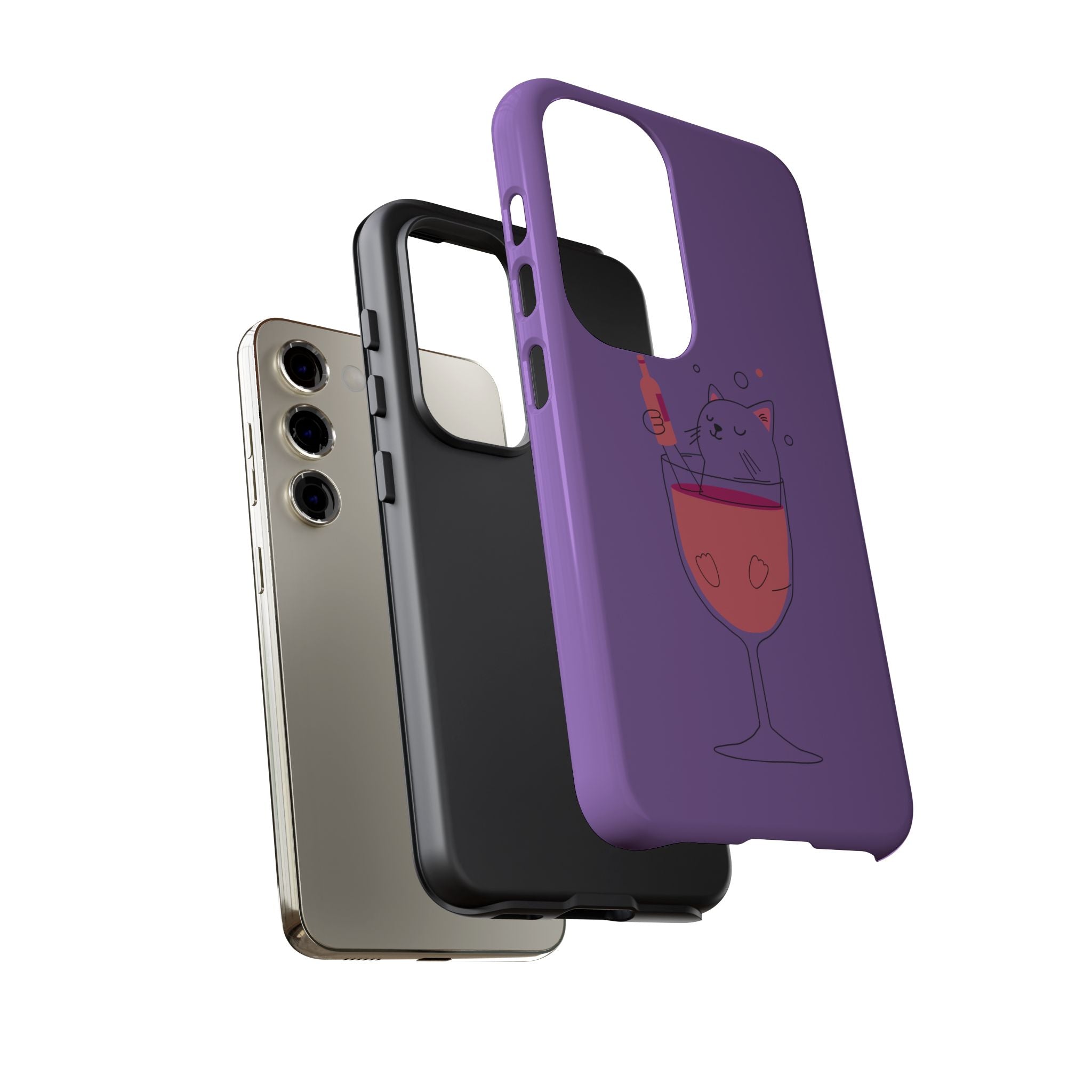 Cute Cat Phone Case, Fun Gift for Cat Lovers, Colorful Phone Cover, Pet Lover Accessory, Unique Cat Themed Case