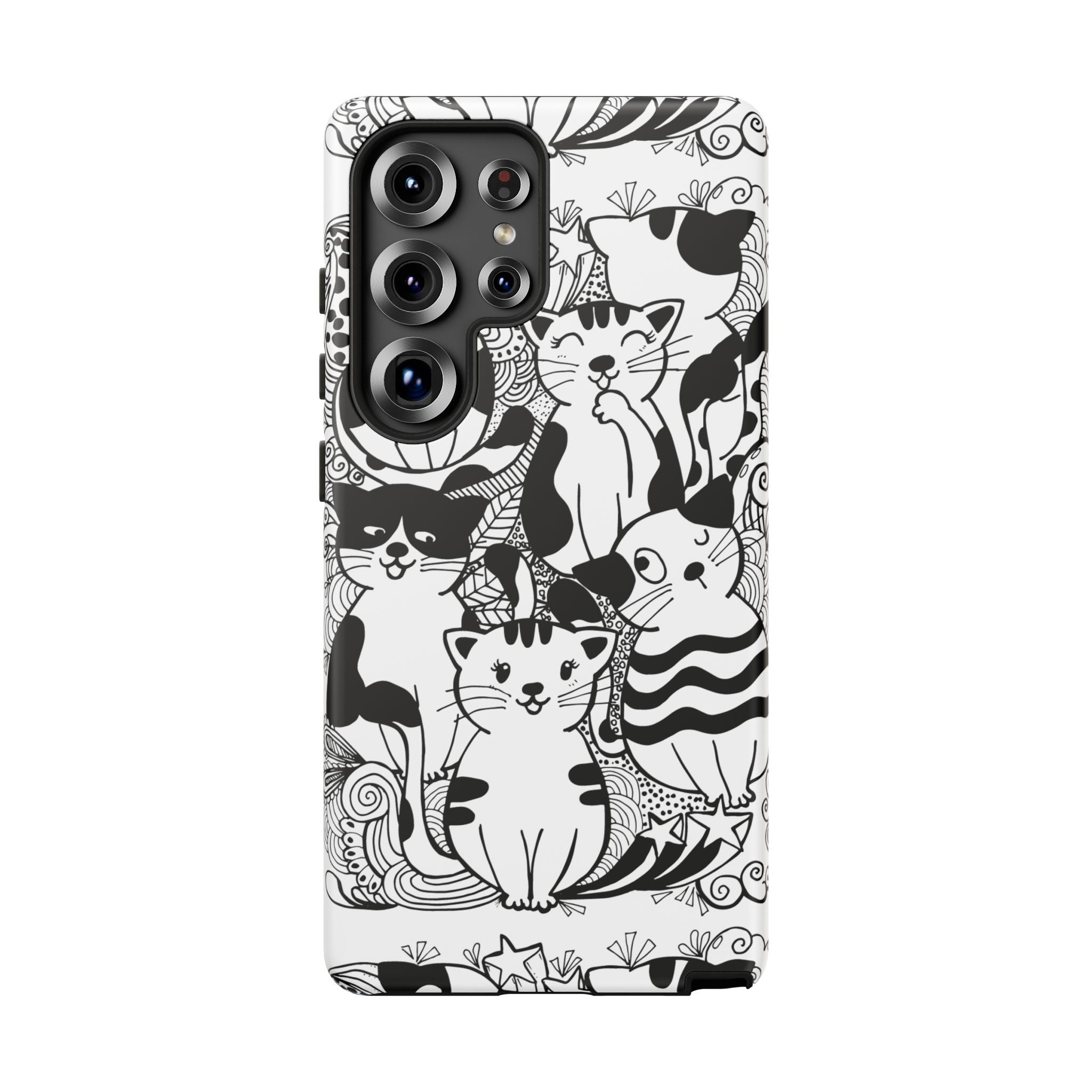 Cat-Themed Phone Case, Cute Cat Art, Pet Lover Gift, Birthday Present, Unique Cat Decor, Fun Tech Accessories, Animal Lover Case