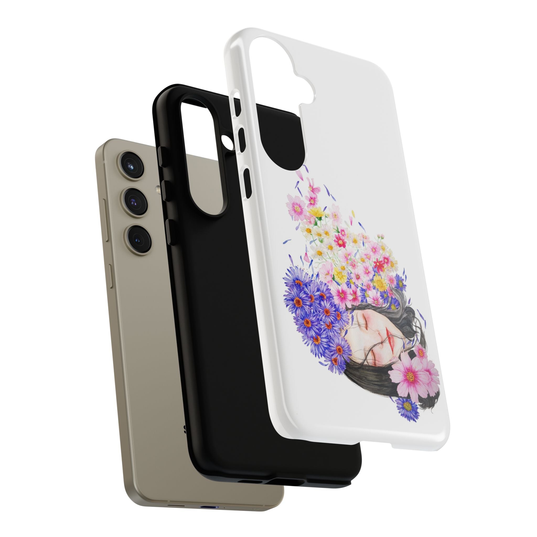 Floral Phone Case | Tough Cases | Cute Floral Design, Gift for Her, Spring Accessory, Mother's Day Gift, Stylish Protection