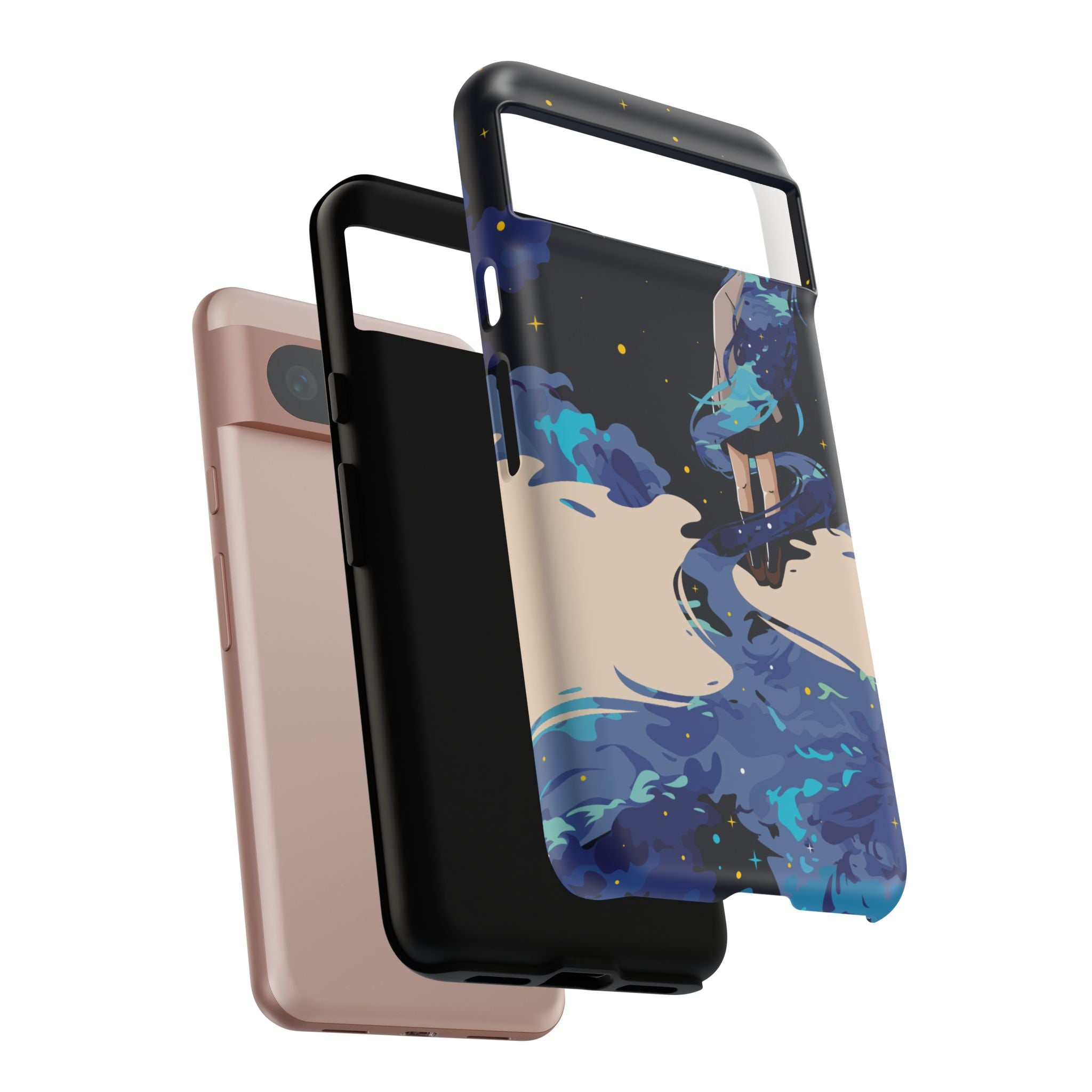 Galaxy-Inspired Phone Case, Celestial Design, Tough Phone Cover, Gift for Space Lovers, Artsy Accessories, Unique Merchandise