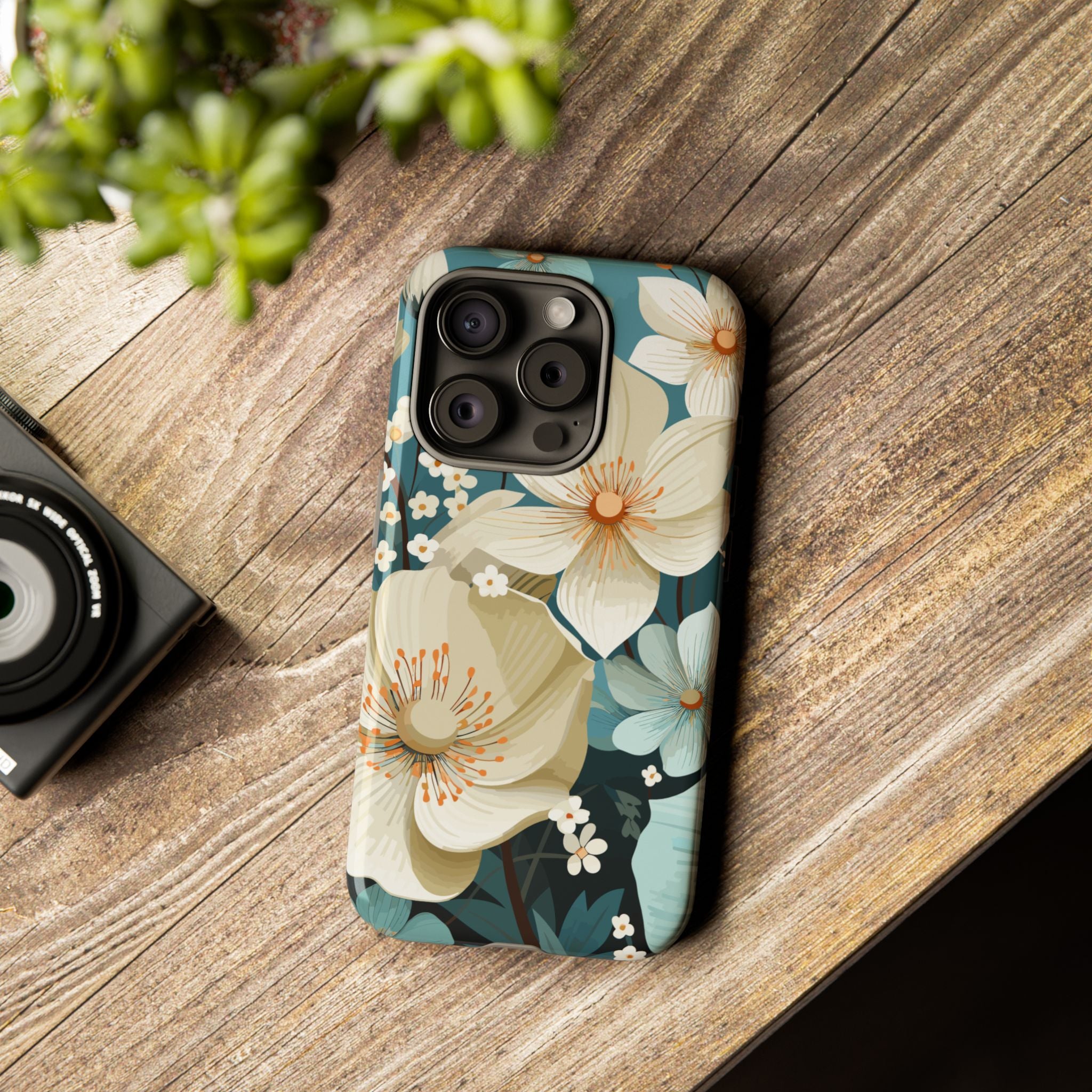 Floral Phone Case, Stylish Tough Cases with Botanical Design, Flower Print Phone Cover, Gifts for Nature Lovers, Eco-Friendly Mobile Cover