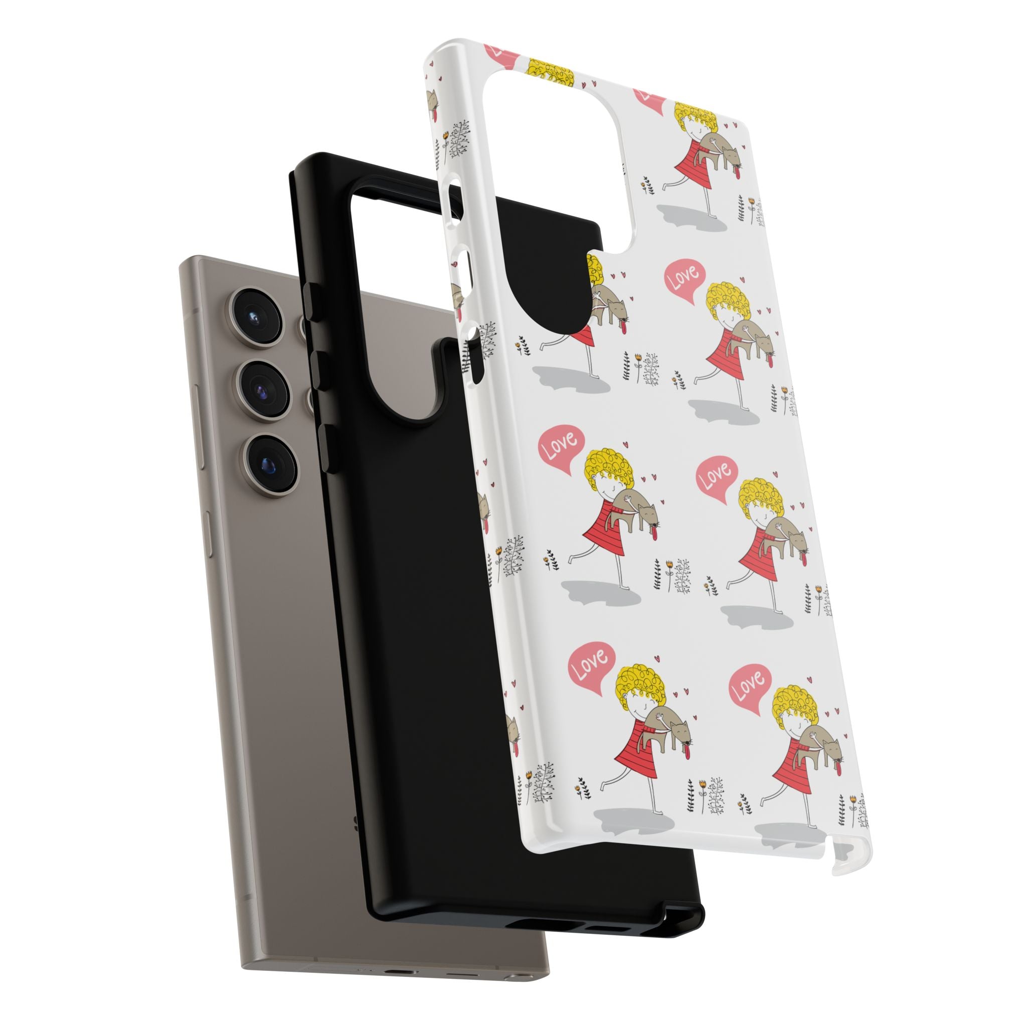 Love-Themed Phone Case | Cute Pet Lover Accessory, Perfect Gift for Birthdays, Anniversaries, Animal Lovers, Valentine's Day