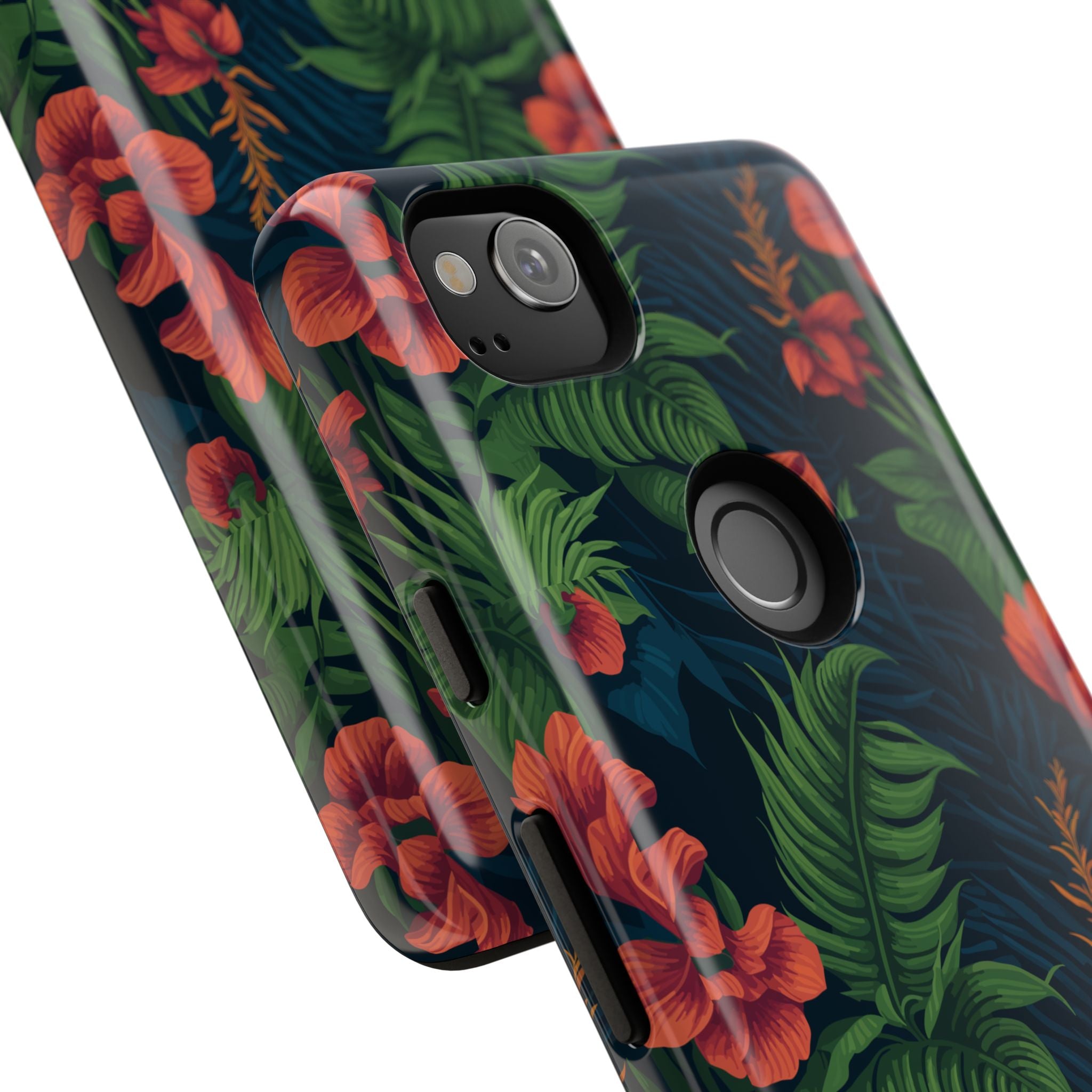 Tropical Phone Case with Floral Design, Eco-Friendly Protection for Summer Vibes, Ideal Gift for Nature Lovers, Vibrant Background