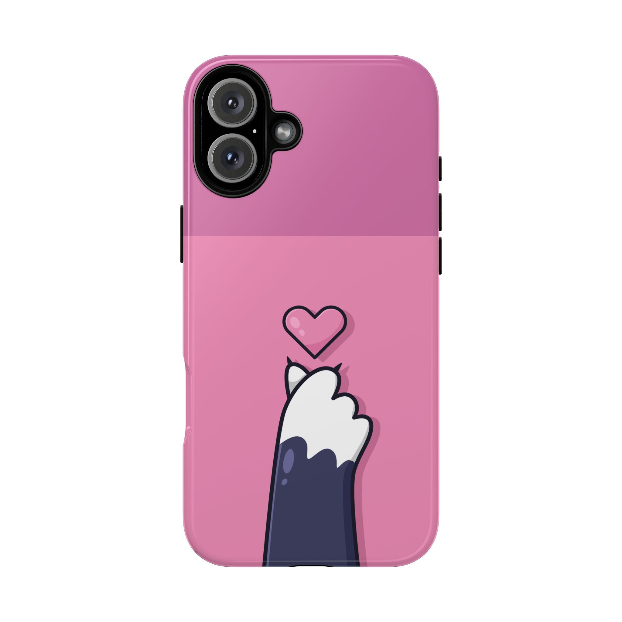 Cute Cat Paw Phone Case, Playful Pet Lover Gift, Animal Print Phone Cover, Heart Design Case, Fun Feminine Case, Kawaii Style