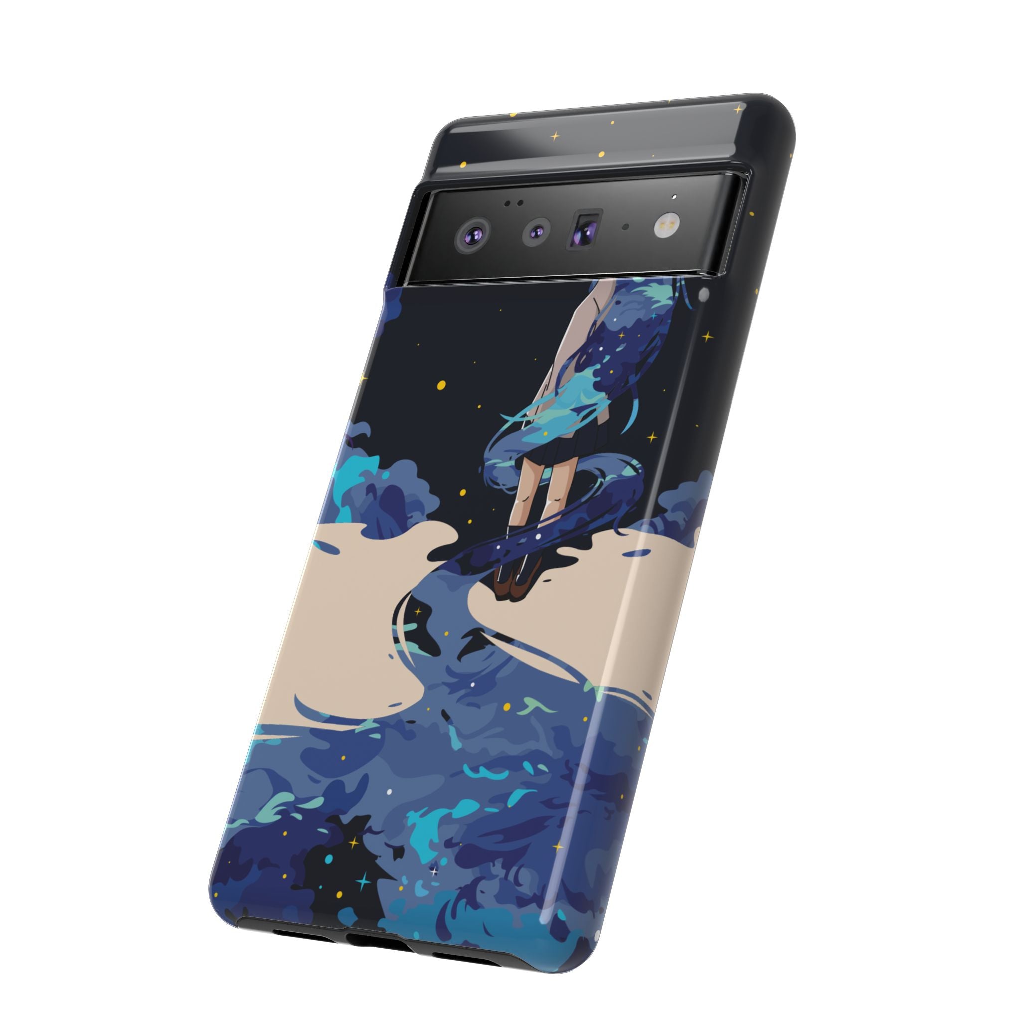 Galaxy-Inspired Phone Case, Celestial Design, Tough Phone Cover, Gift for Space Lovers, Artsy Accessories, Unique Merchandise
