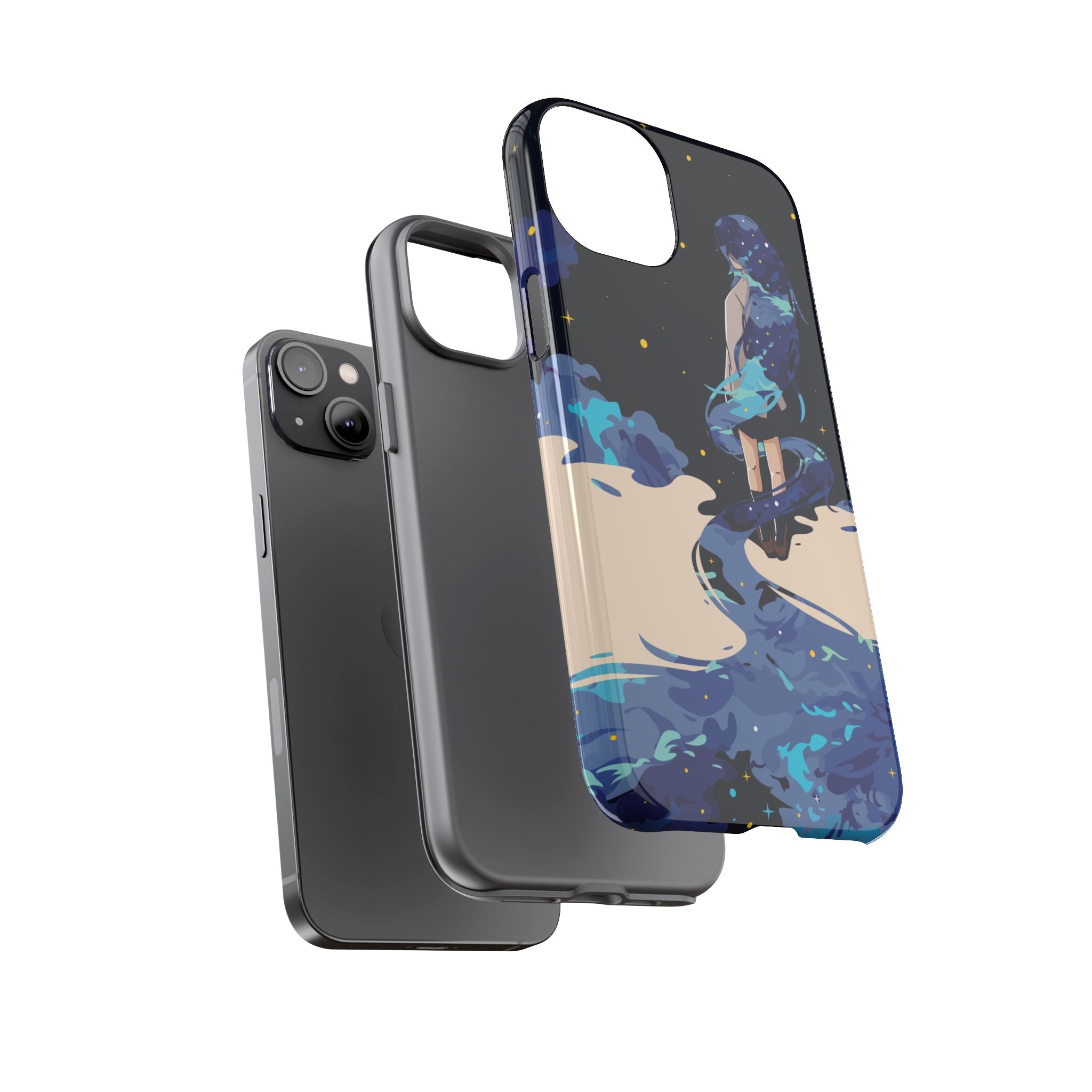 Galaxy-Inspired Phone Case, Celestial Design, Tough Phone Cover, Gift for Space Lovers, Artsy Accessories, Unique Merchandise
