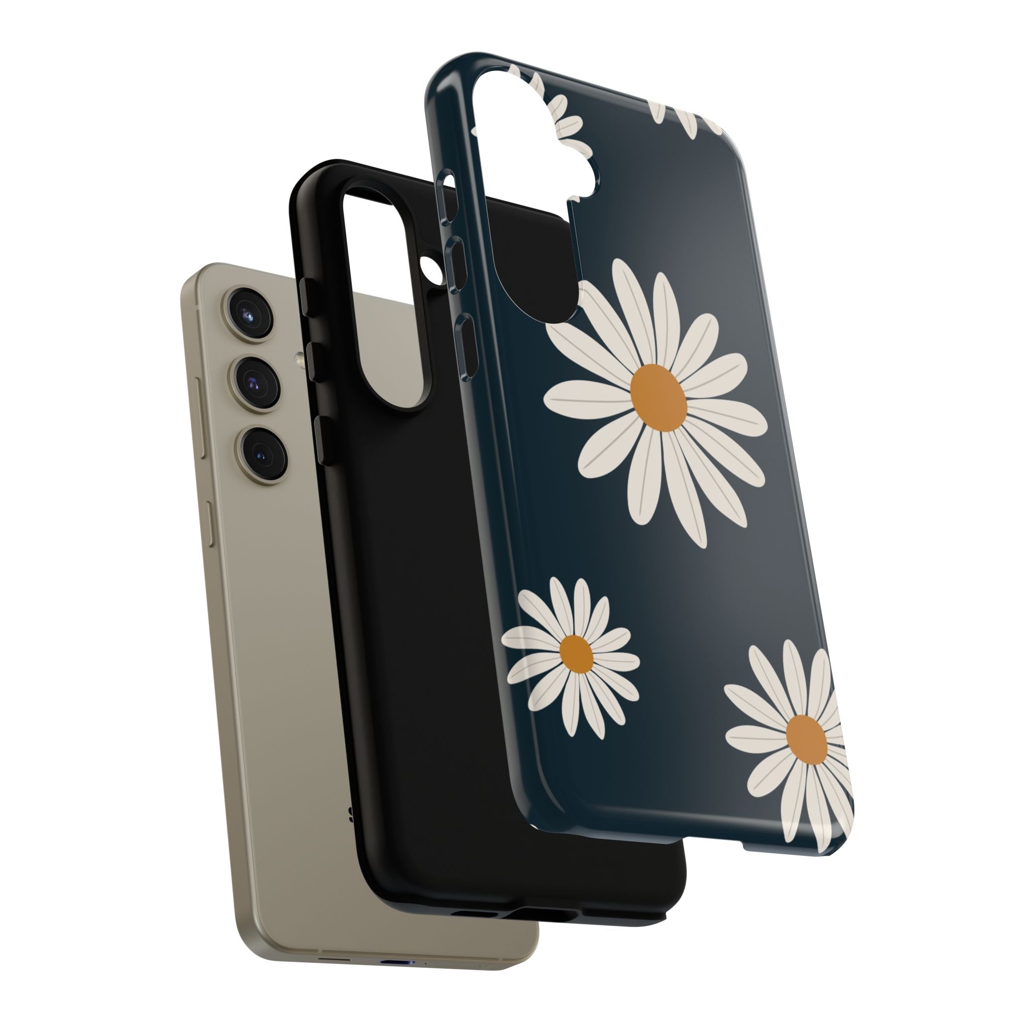 Daisy Phone Case, Floral Phone Cover, Tough Phone Case, Gift for Flower Lovers, Smartphone Accessory, Spring Design
