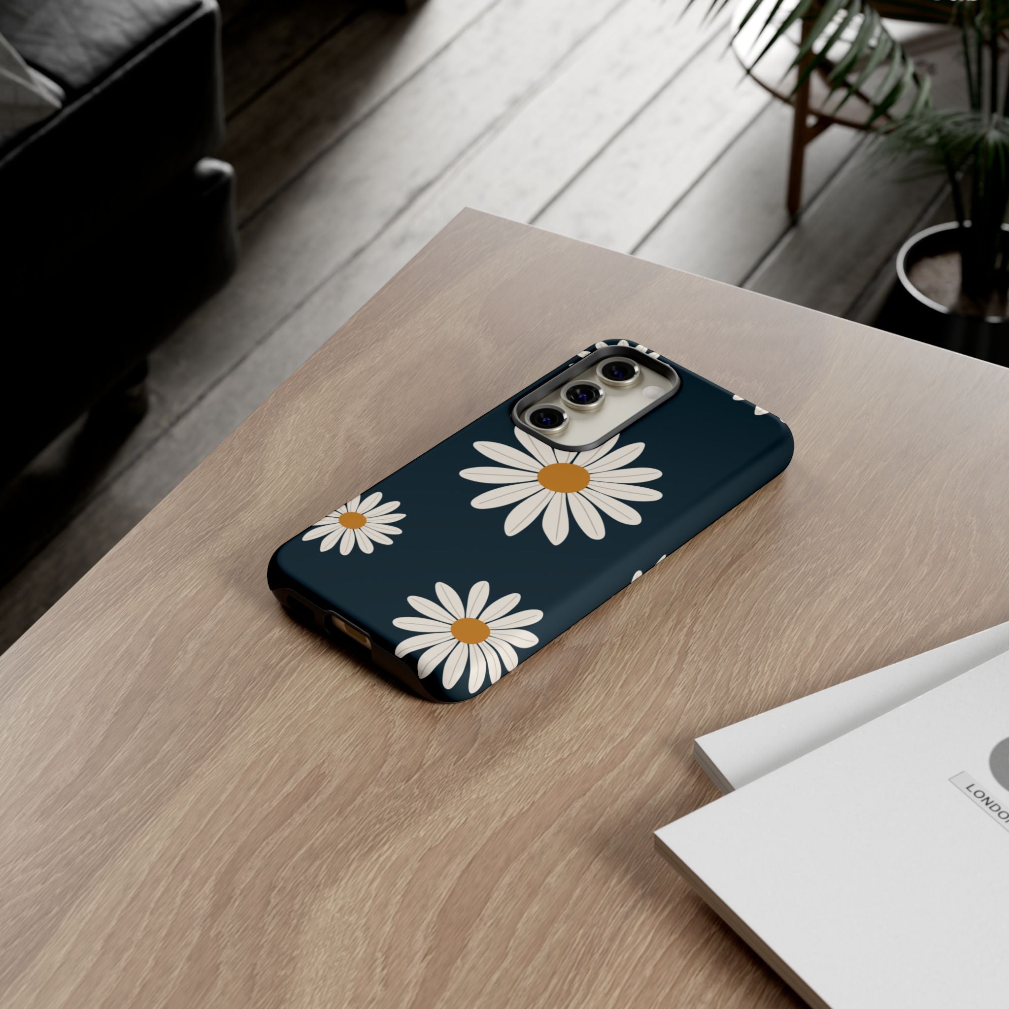 Daisy Phone Case, Floral Phone Cover, Tough Phone Case, Gift for Flower Lovers, Smartphone Accessory, Spring Design