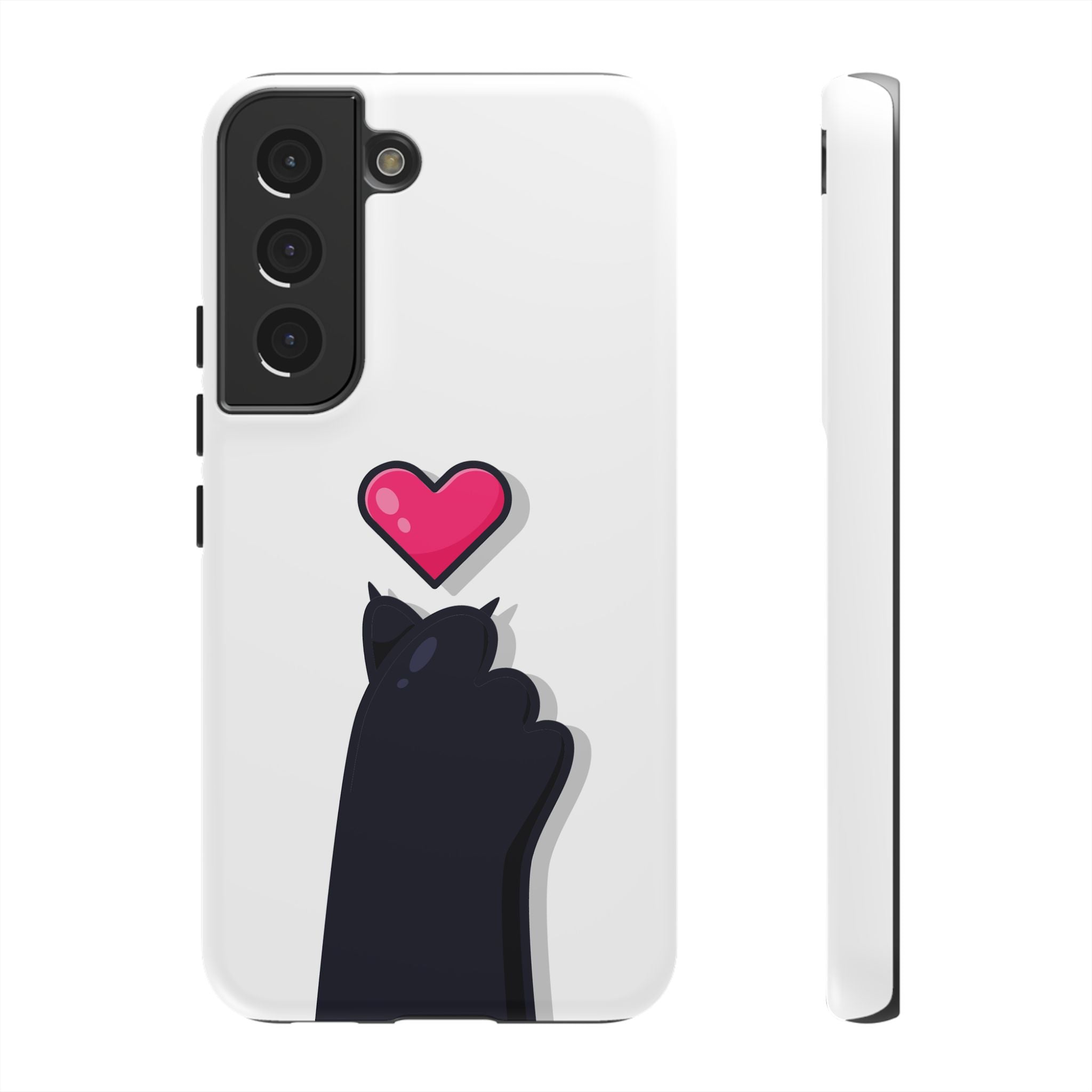 Cute Cat Love Phone Case, Tough Cell Phone Cover, Animal Lover Gifts, Pet Parent Accessories, Valentine's Day Essentials