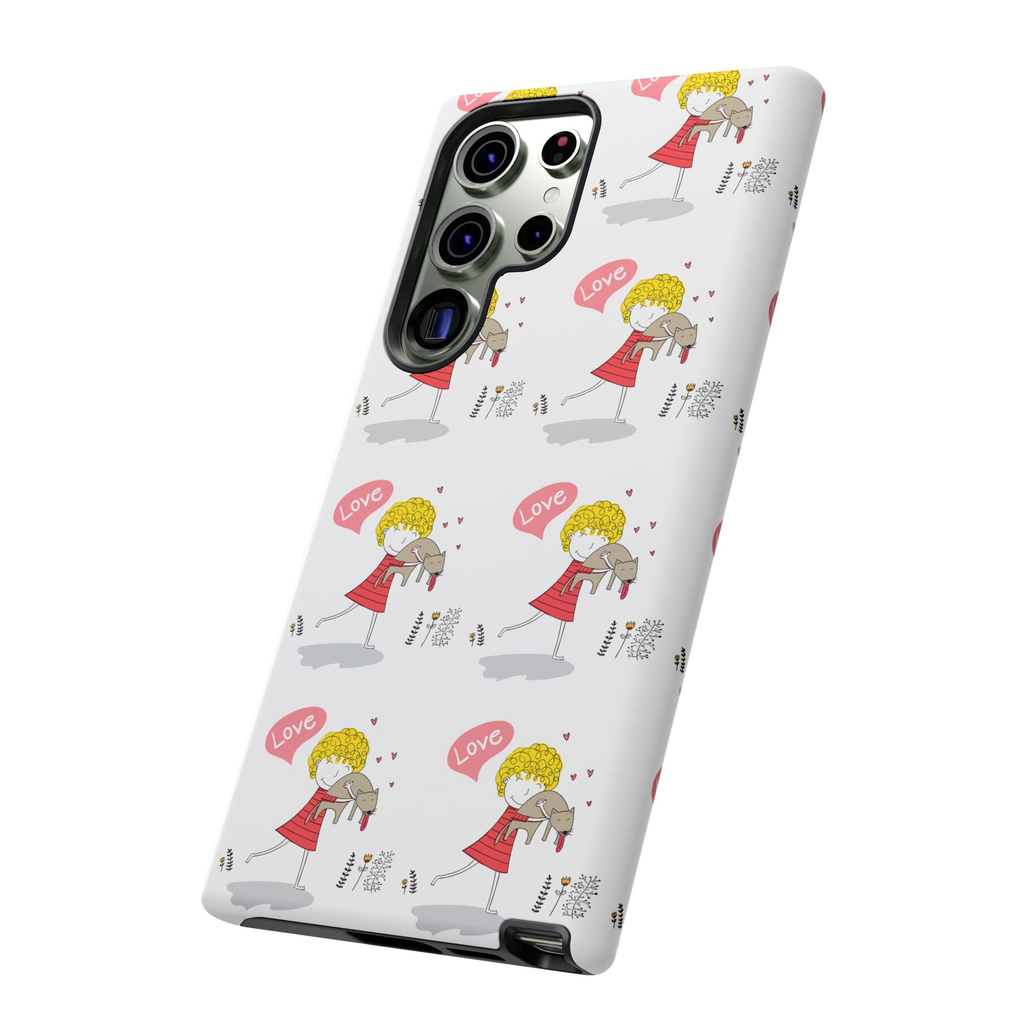 Love-Themed Phone Case | Cute Pet Lover Accessory, Perfect Gift for Birthdays, Anniversaries, Animal Lovers, Valentine's Day