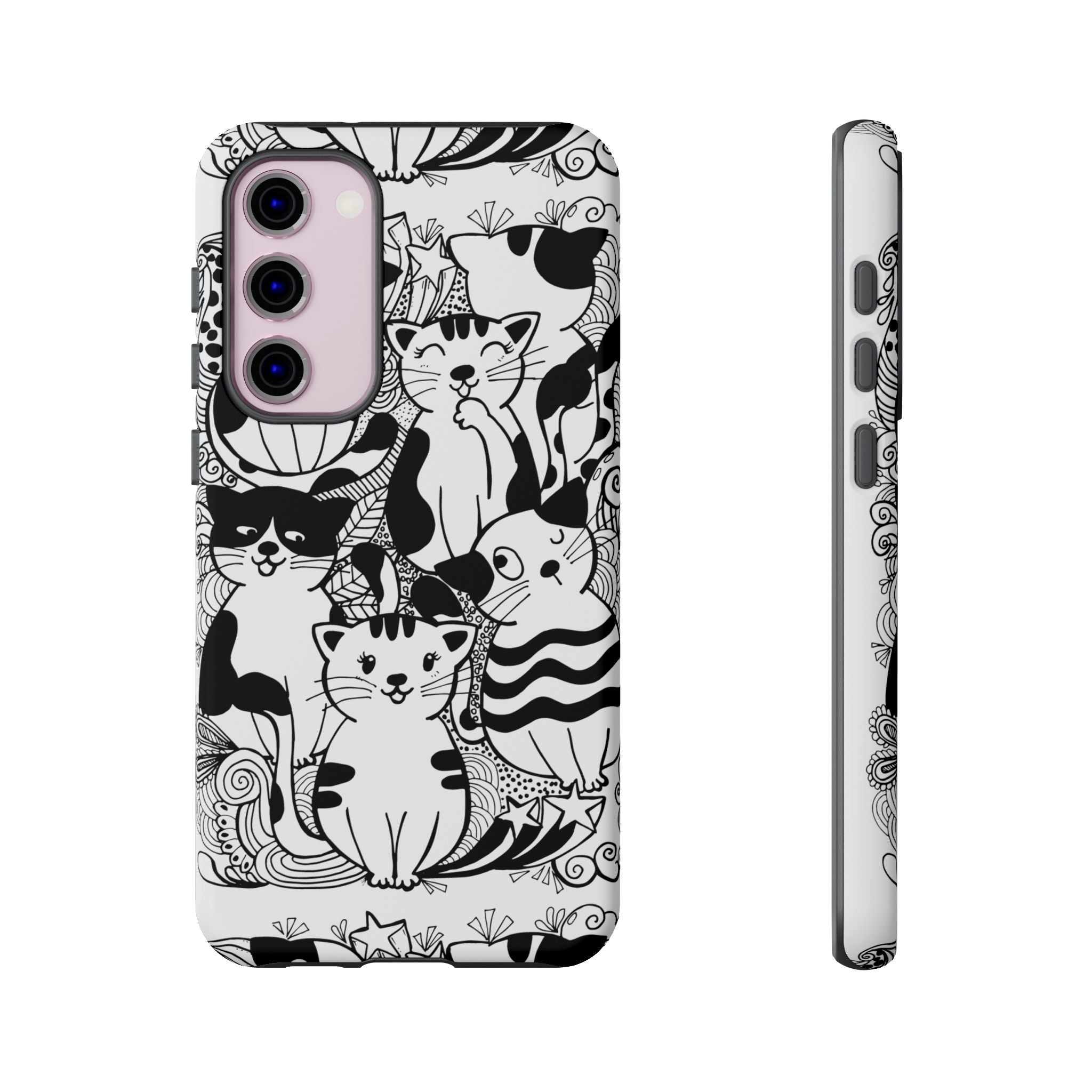 Cat-Themed Phone Case, Cute Cat Art, Pet Lover Gift, Birthday Present, Unique Cat Decor, Fun Tech Accessories, Animal Lover Case