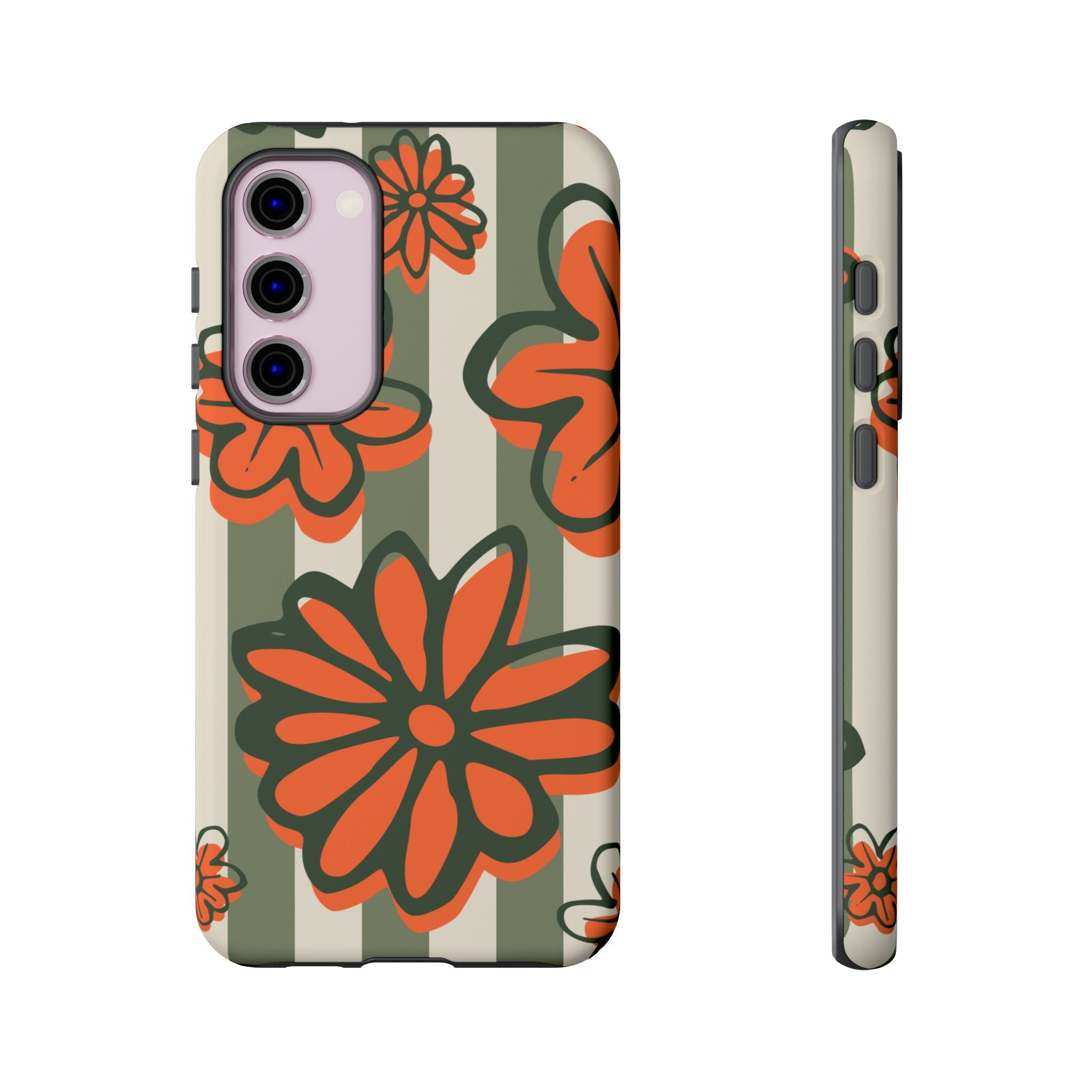 Floral Tough Phone Case - Trendy Protector for Pet Lovers, Super Cute Gift, Floral Design, Stylish Phone Cover, Unique Accessory