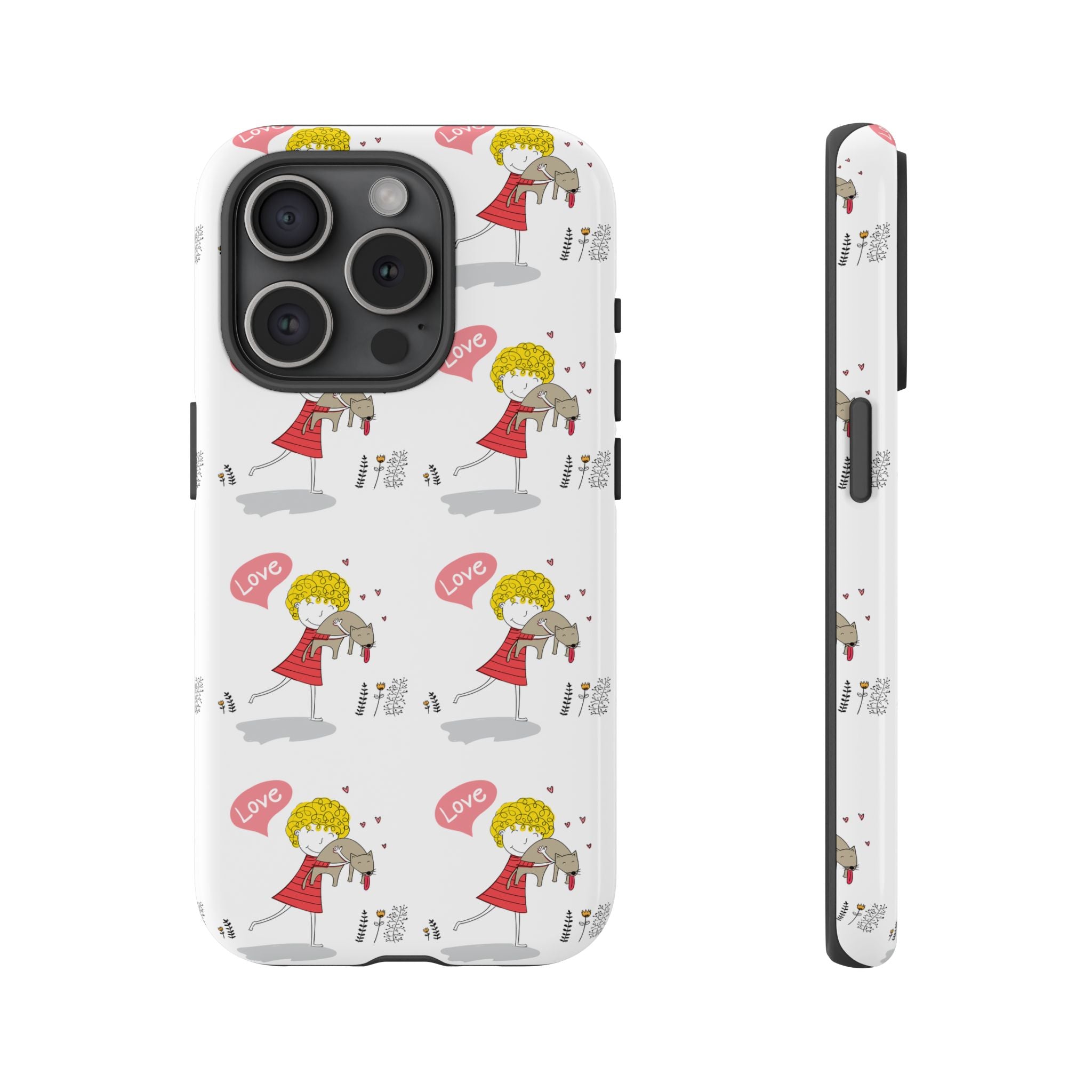 Love-Themed Phone Case | Cute Pet Lover Accessory, Perfect Gift for Birthdays, Anniversaries, Animal Lovers, Valentine's Day