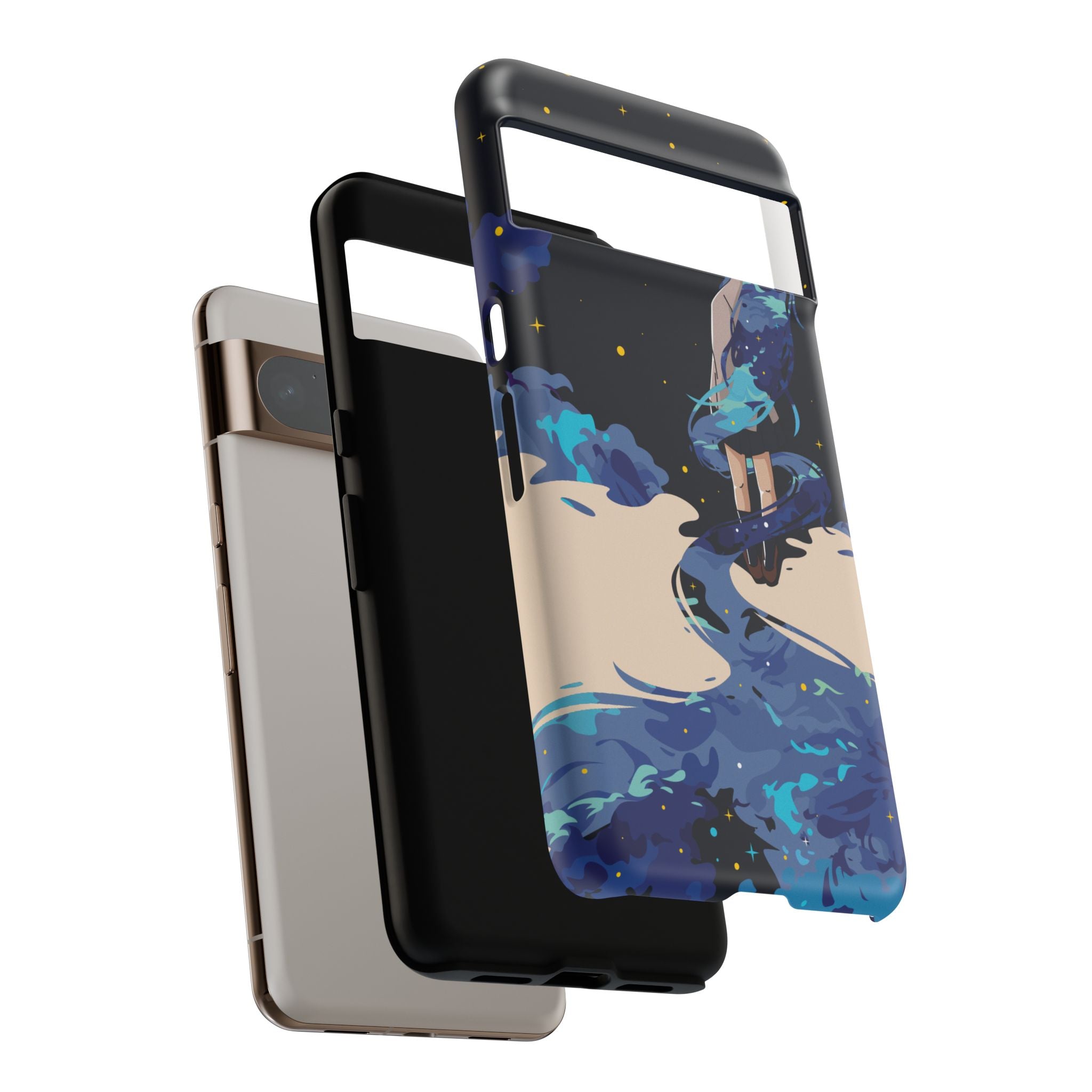 Galaxy-Inspired Phone Case, Celestial Design, Tough Phone Cover, Gift for Space Lovers, Artsy Accessories, Unique Merchandise