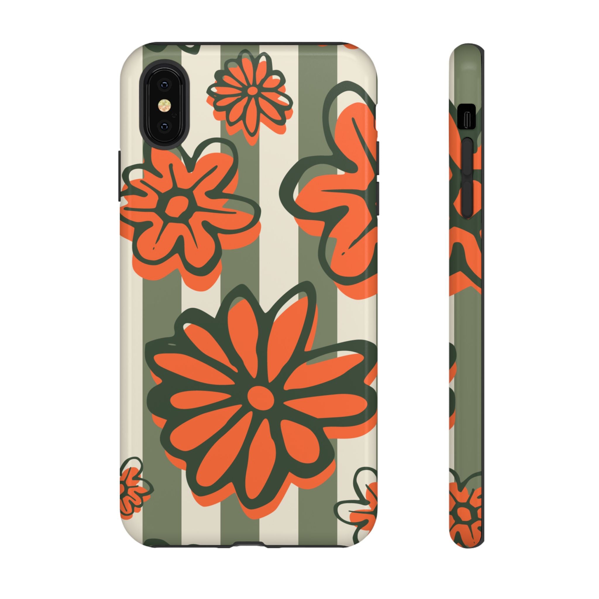 Floral Tough Phone Case - Trendy Protector for Pet Lovers, Super Cute Gift, Floral Design, Stylish Phone Cover, Unique Accessory