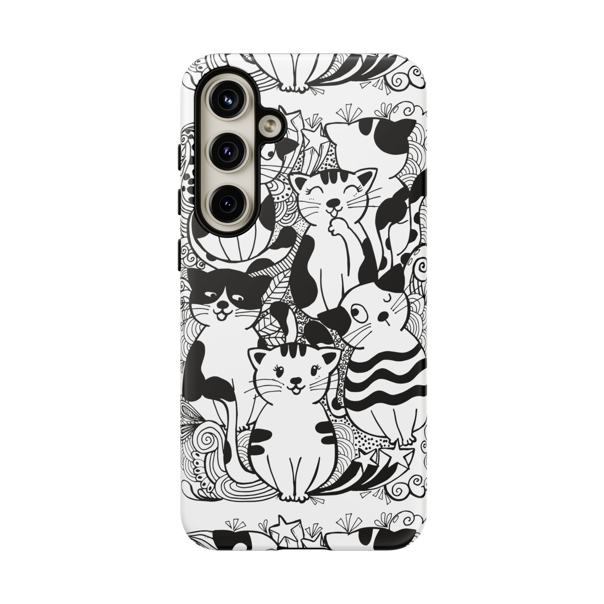 Cat-Themed Phone Case, Cute Cat Art, Pet Lover Gift, Birthday Present, Unique Cat Decor, Fun Tech Accessories, Animal Lover Case