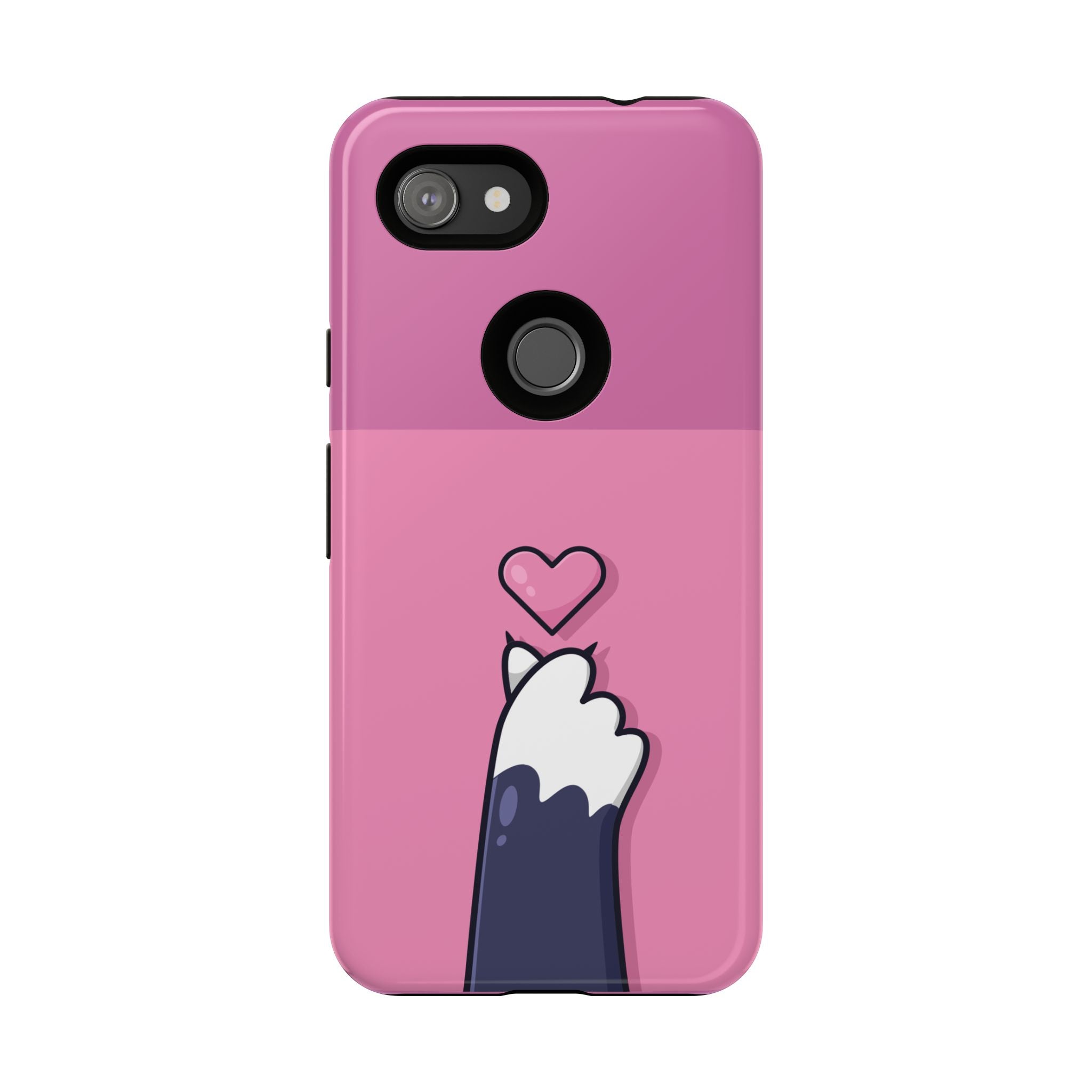 Cute Cat Paw Phone Case, Playful Pet Lover Gift, Animal Print Phone Cover, Heart Design Case, Fun Feminine Case, Kawaii Style