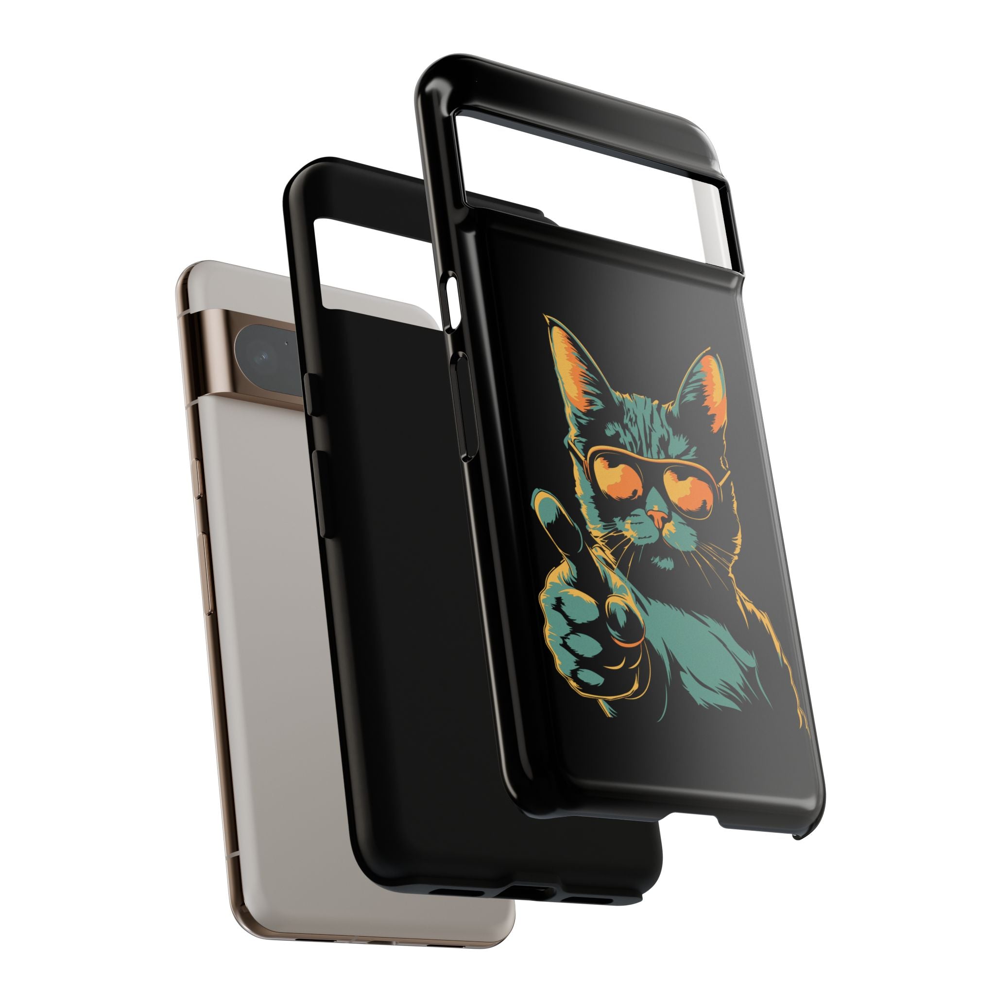 Cool Cat Phone Case, Stylish Phone Cover, Pet Lover Gift, Cute Cat Design, Fun Cat Accessories